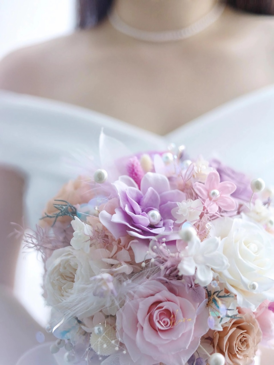 Lavender Bliss Bridal Bouquet - Preserved Flower Wedding Bouquet