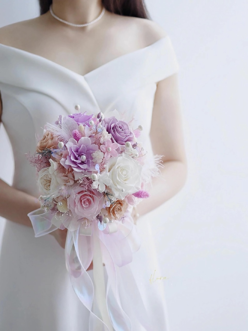 Lavender Bliss Bridal Bouquet - Preserved Flower Wedding Bouquet