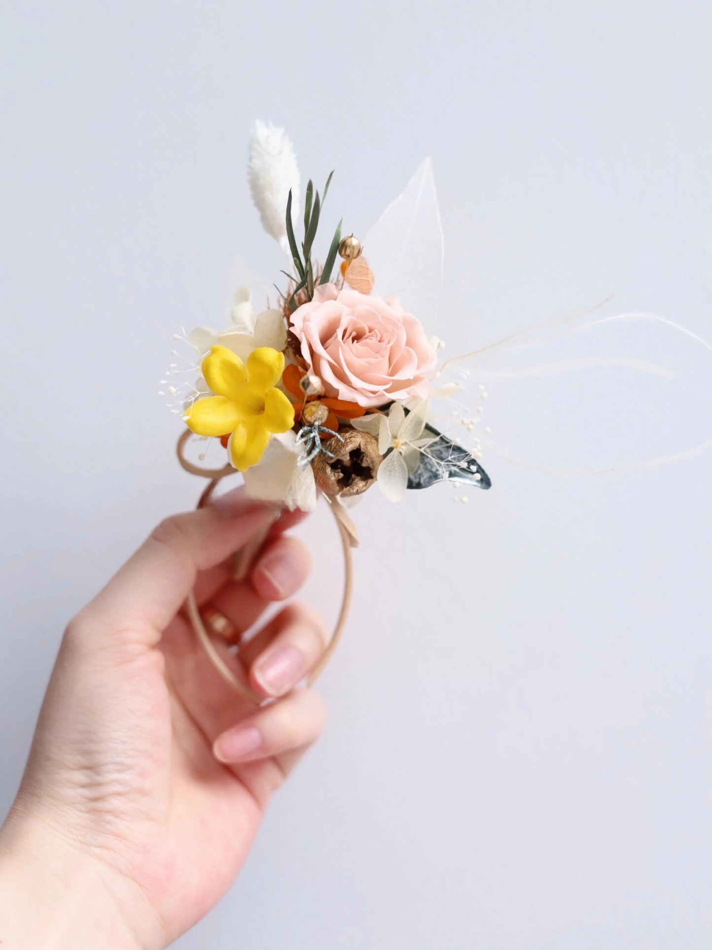 Boutonniere With Soft Peach Rose