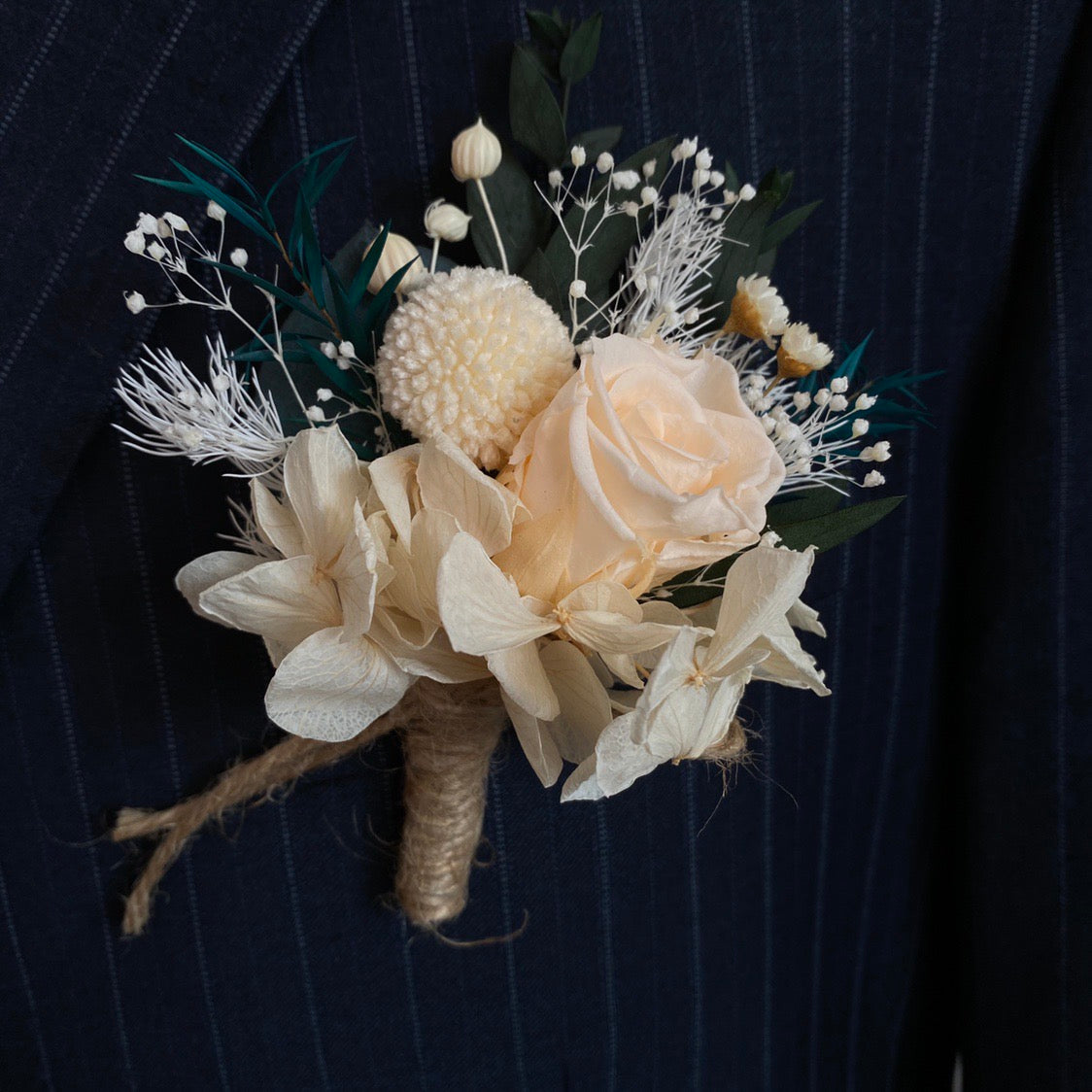 Preserved Flower Boutonniere real rose boutonniere