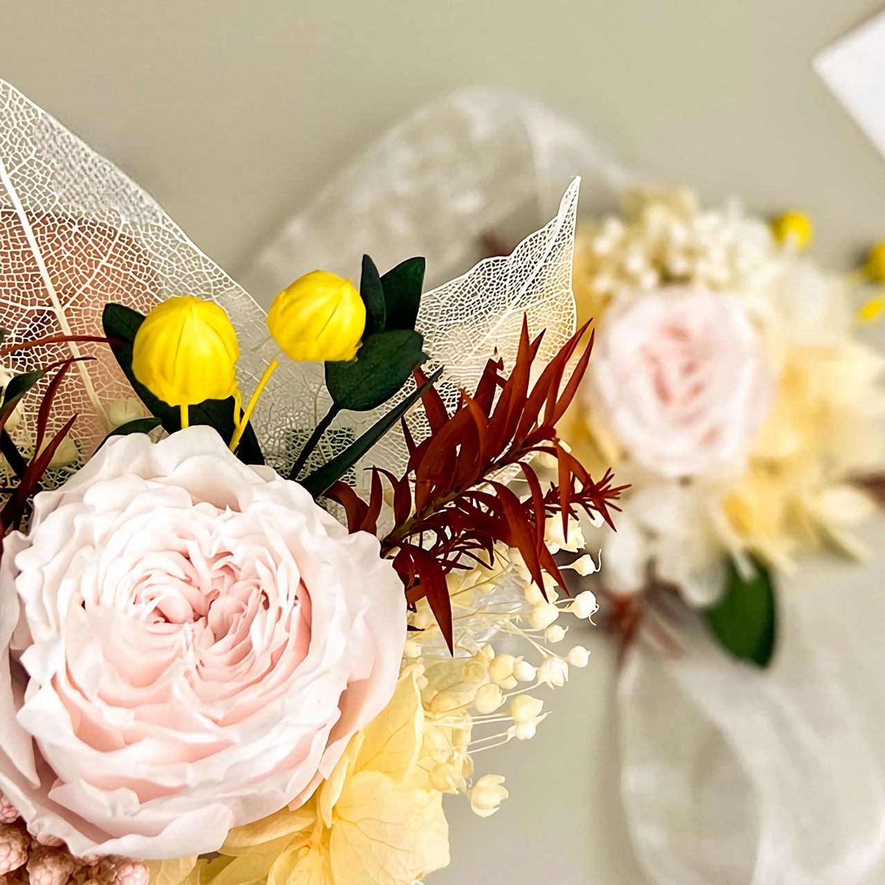 Preserved Flower wrist corsage real pink rose corsages