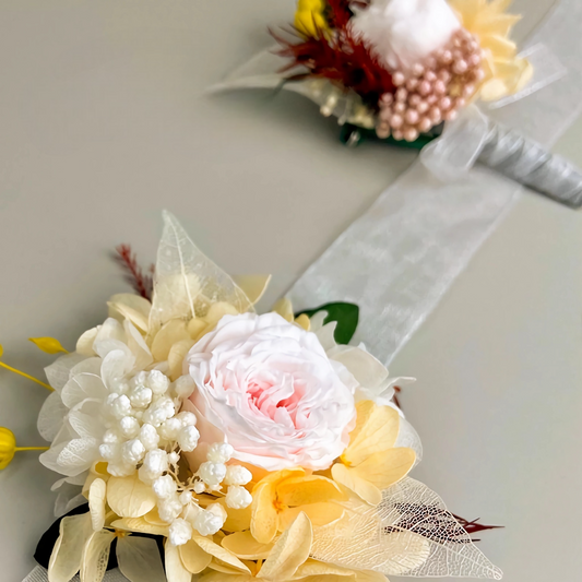 Preserved Flower boutonnieres real pink rose boutonniere