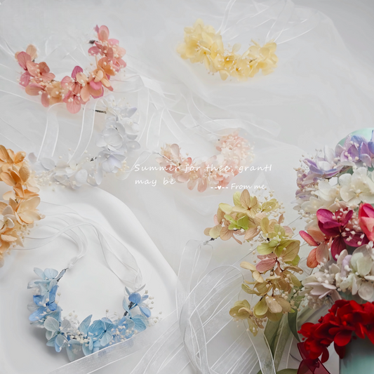 Preserved Flower wrist corsage real hydrangea wrist corsage