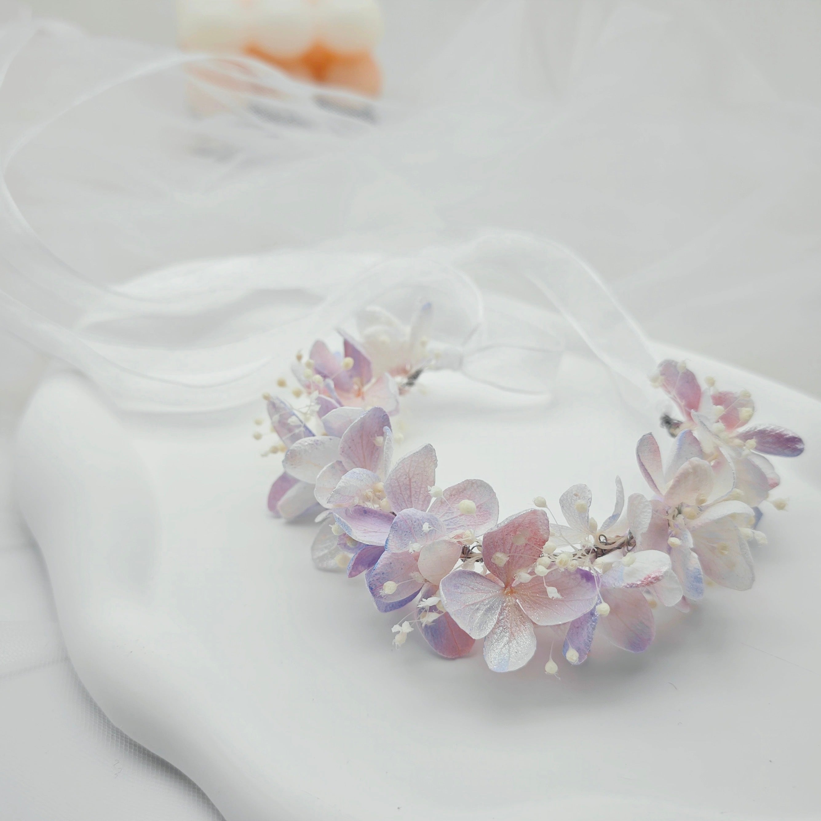 Preserved Flower wrist corsage real hydrangea wrist corsage