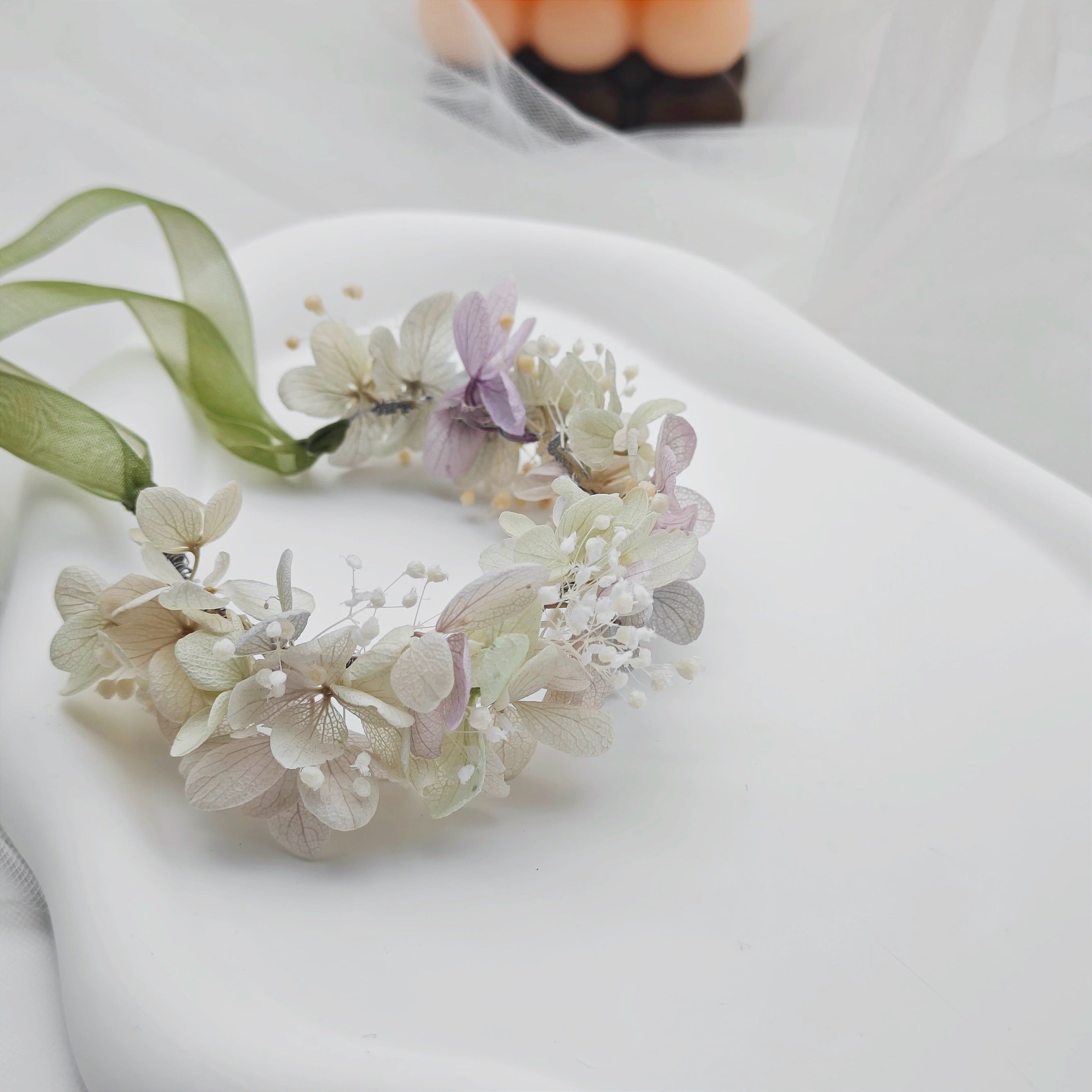 Preserved Flower wrist corsage real hydrangea wrist corsage