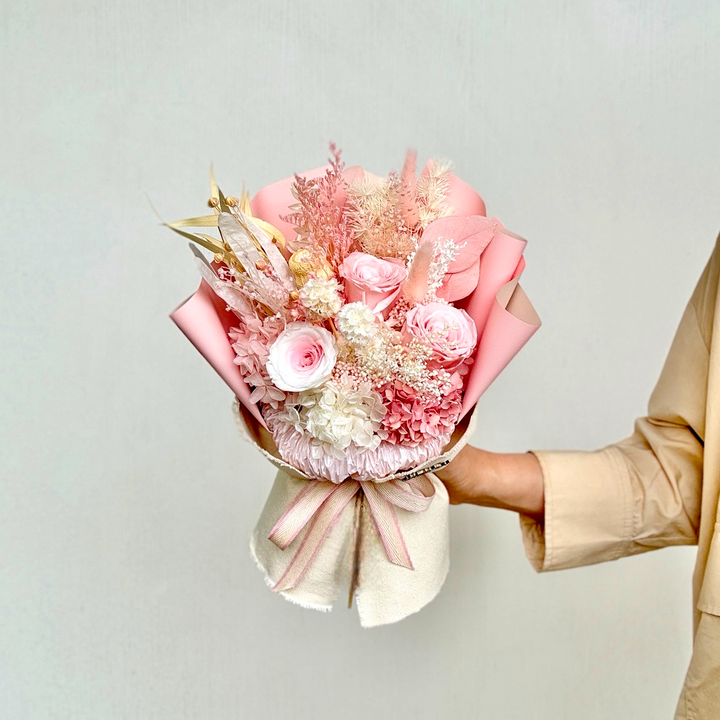 Blushing Petals Bridal Bouquet - Preserved Flower Wedding Bouquet