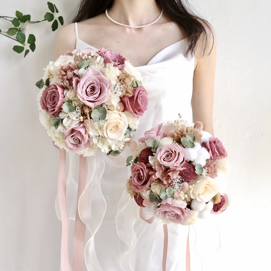 Rose Elegance Bridal Bouquet - Preserved Flower Wedding Bouquet