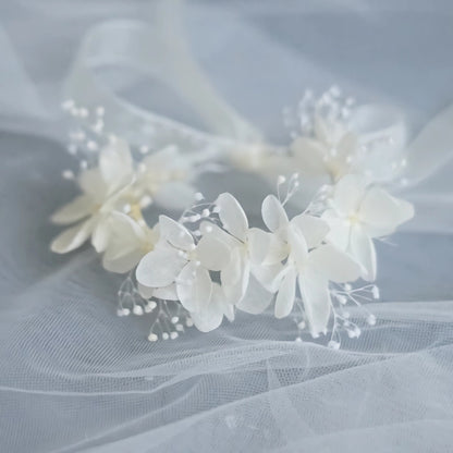 wrist corsage with hydrangea real flower corsages