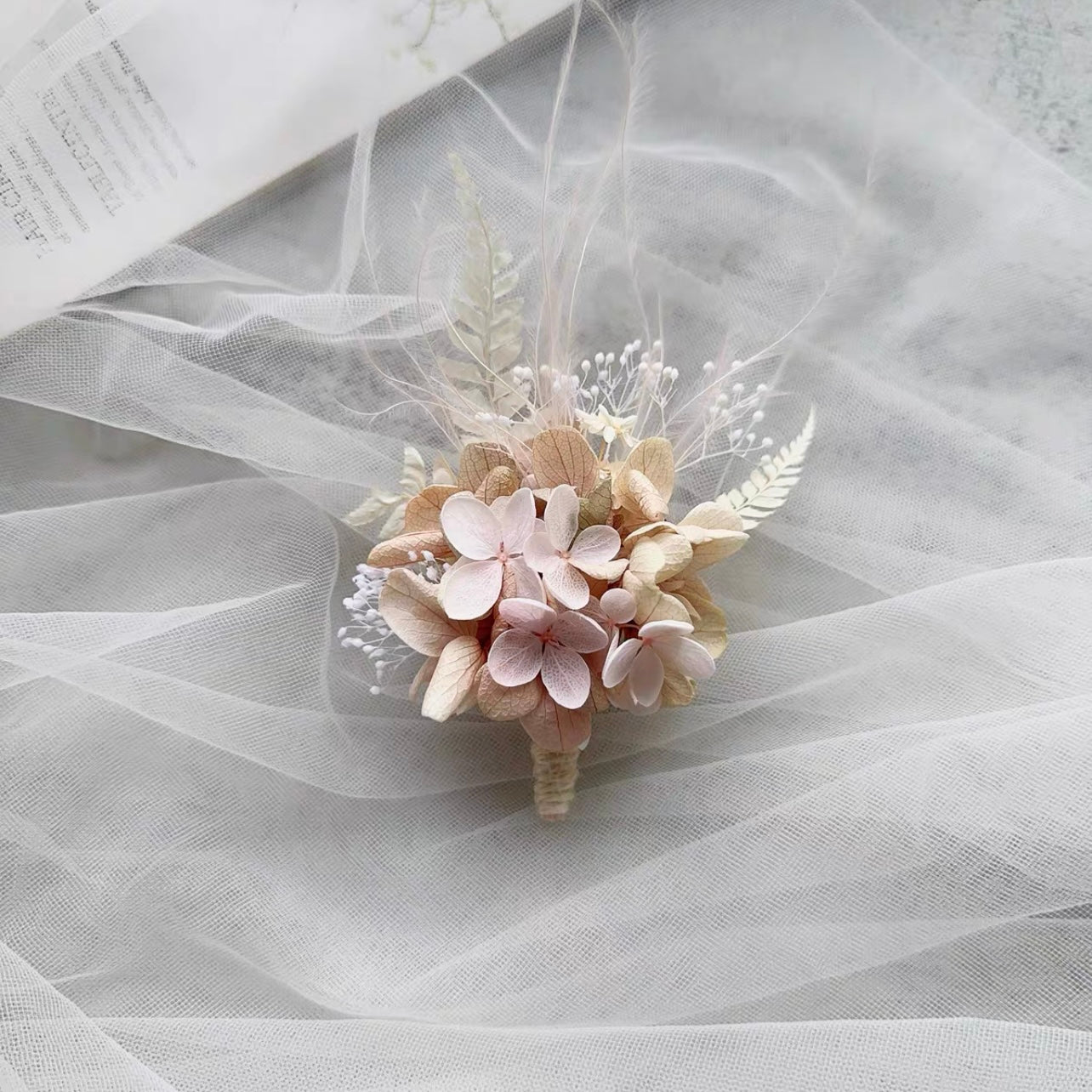 real flower boutonniere preserved real hydrangea boutonnieres