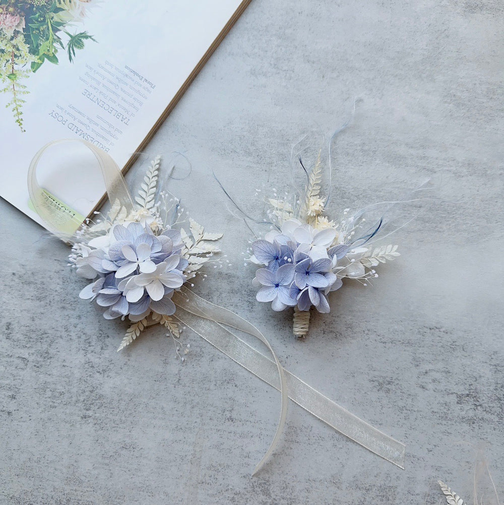 real flower boutonniere preserved real hydrangea boutonnieres