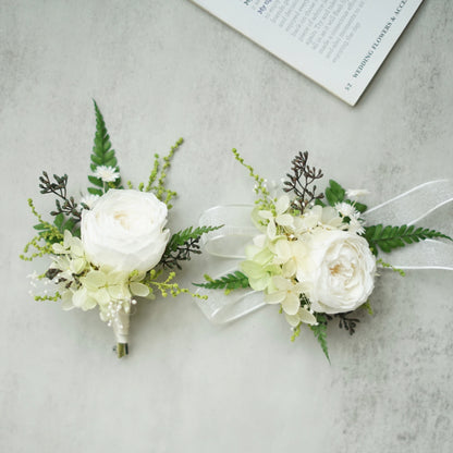 real flower boutonniere preserved real hydrangea boutonnieres