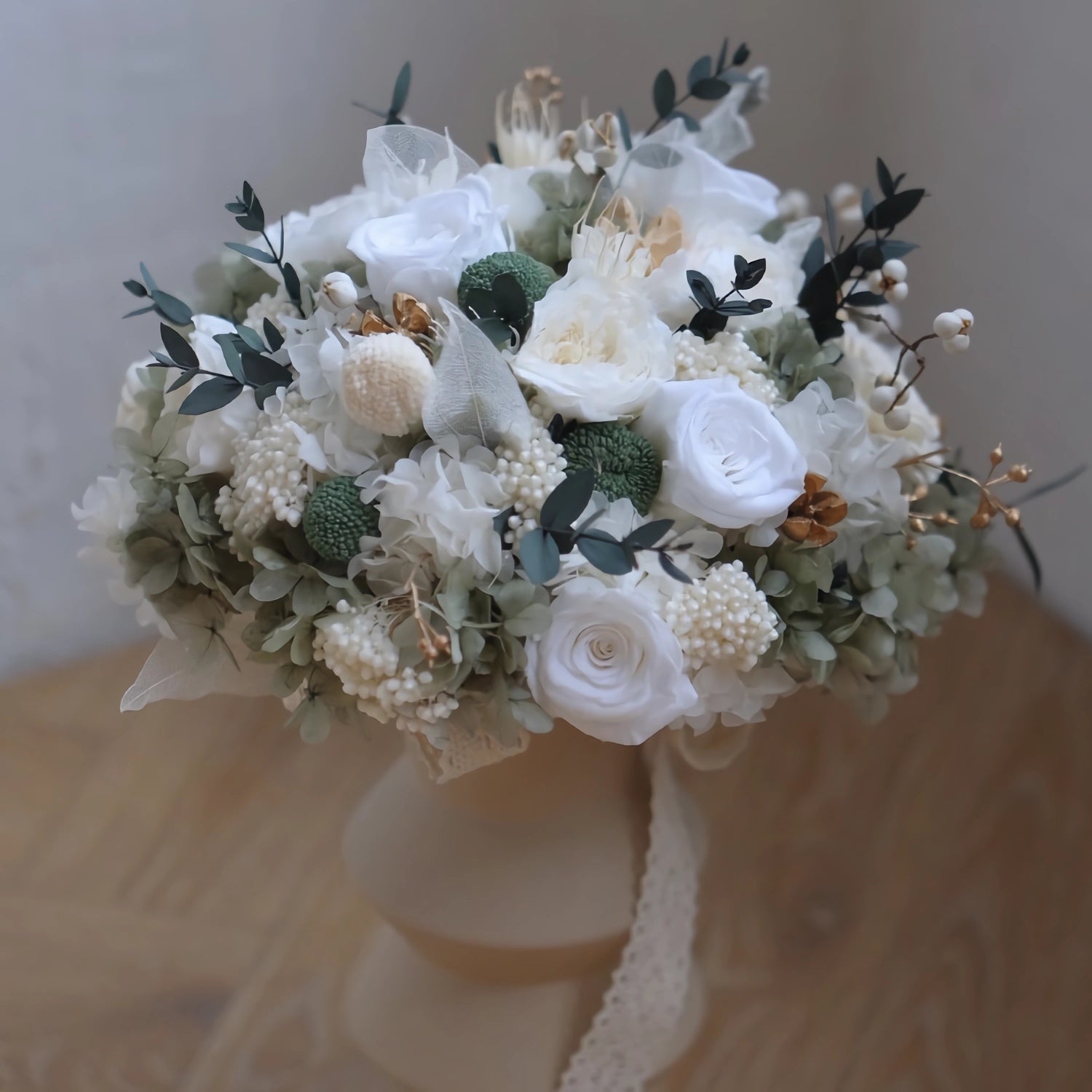 Enchanted Garden Bridal Bouquet - Preserved Flower Wedding Bouquet 