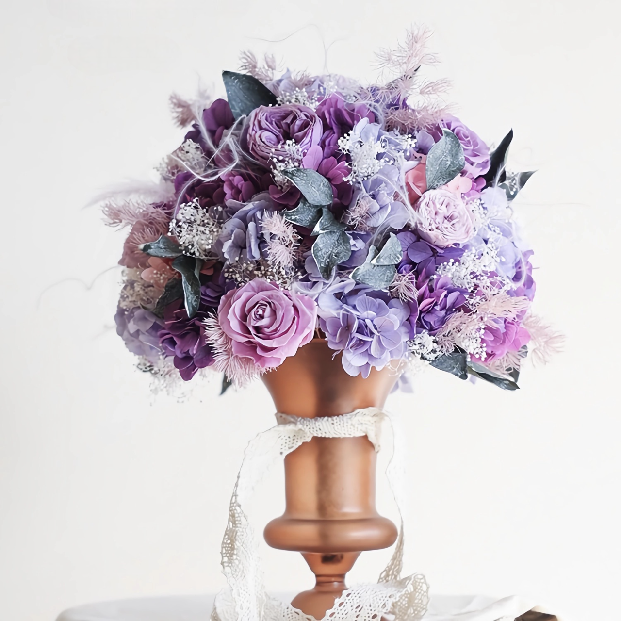 Violet Enchantment Bridal Bouquet - Preserved Flower Wedding Bouquet