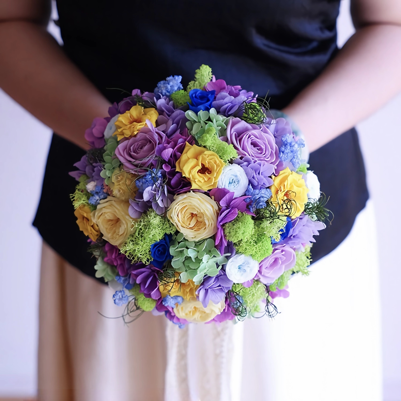 Monet's Garden Bridal Bouquet - Preserved Flower Wedding Bouquet