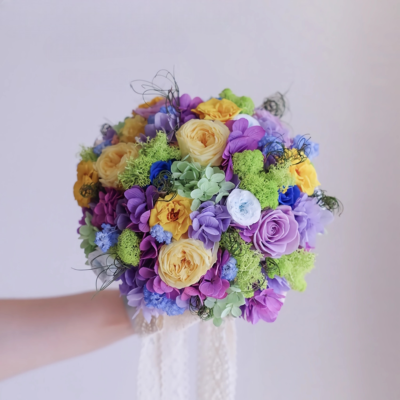 Monet's Garden Bridal Bouquet - Preserved Flower Wedding Bouquet