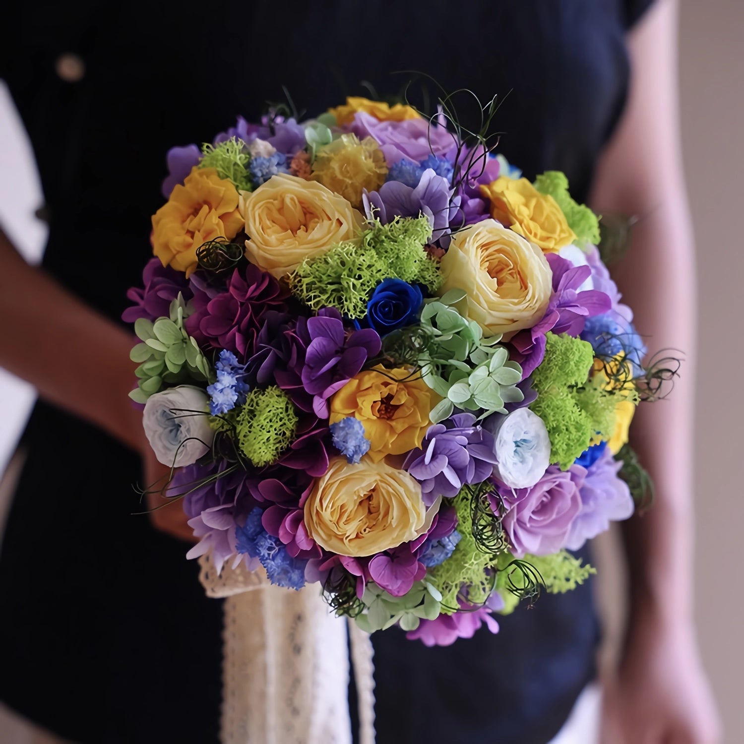 Monet's Garden Bridal Bouquet - Preserved Flower Wedding Bouquet