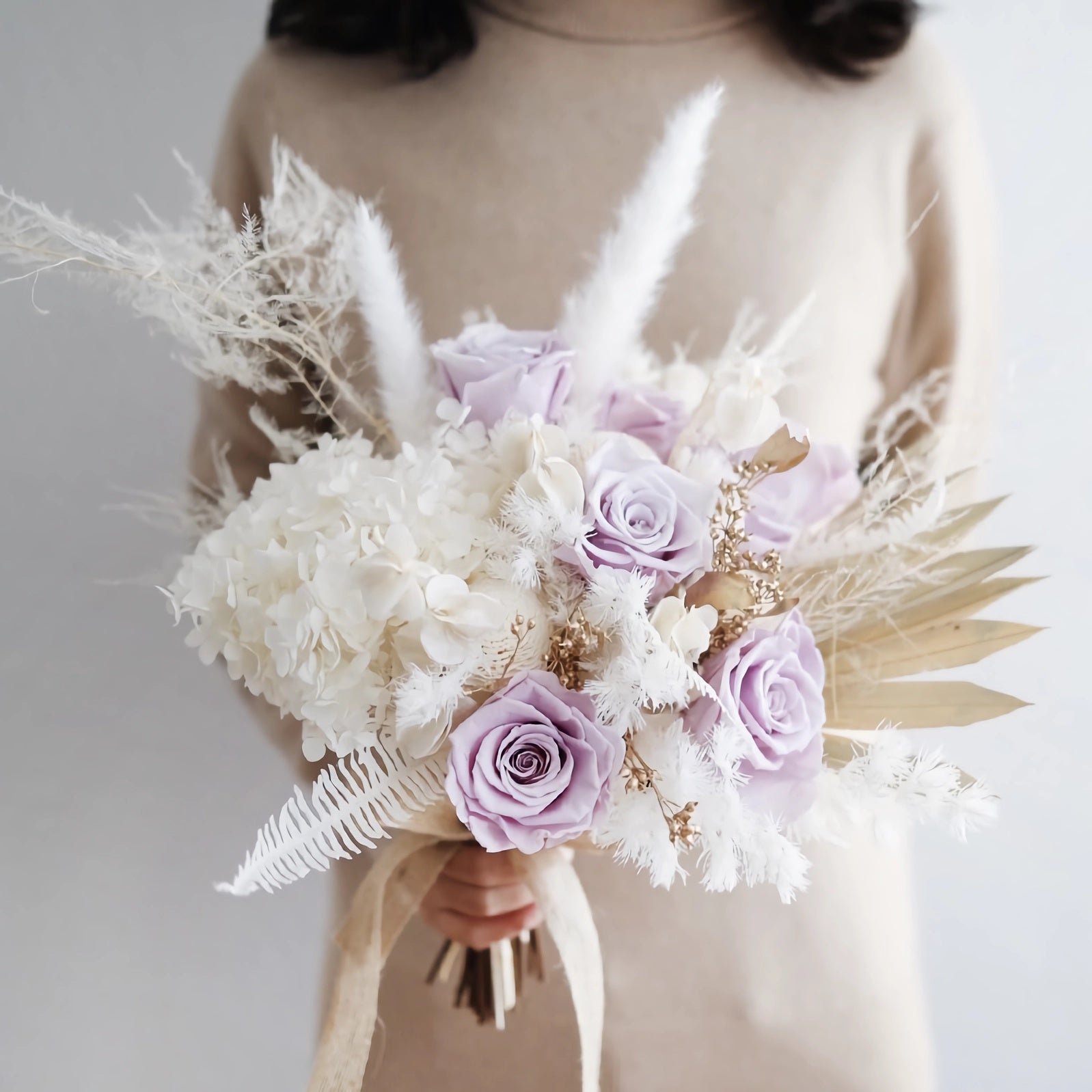 Whispering Lavender Bridal Bouquet - Preserved Flower Wedding Bouquet 