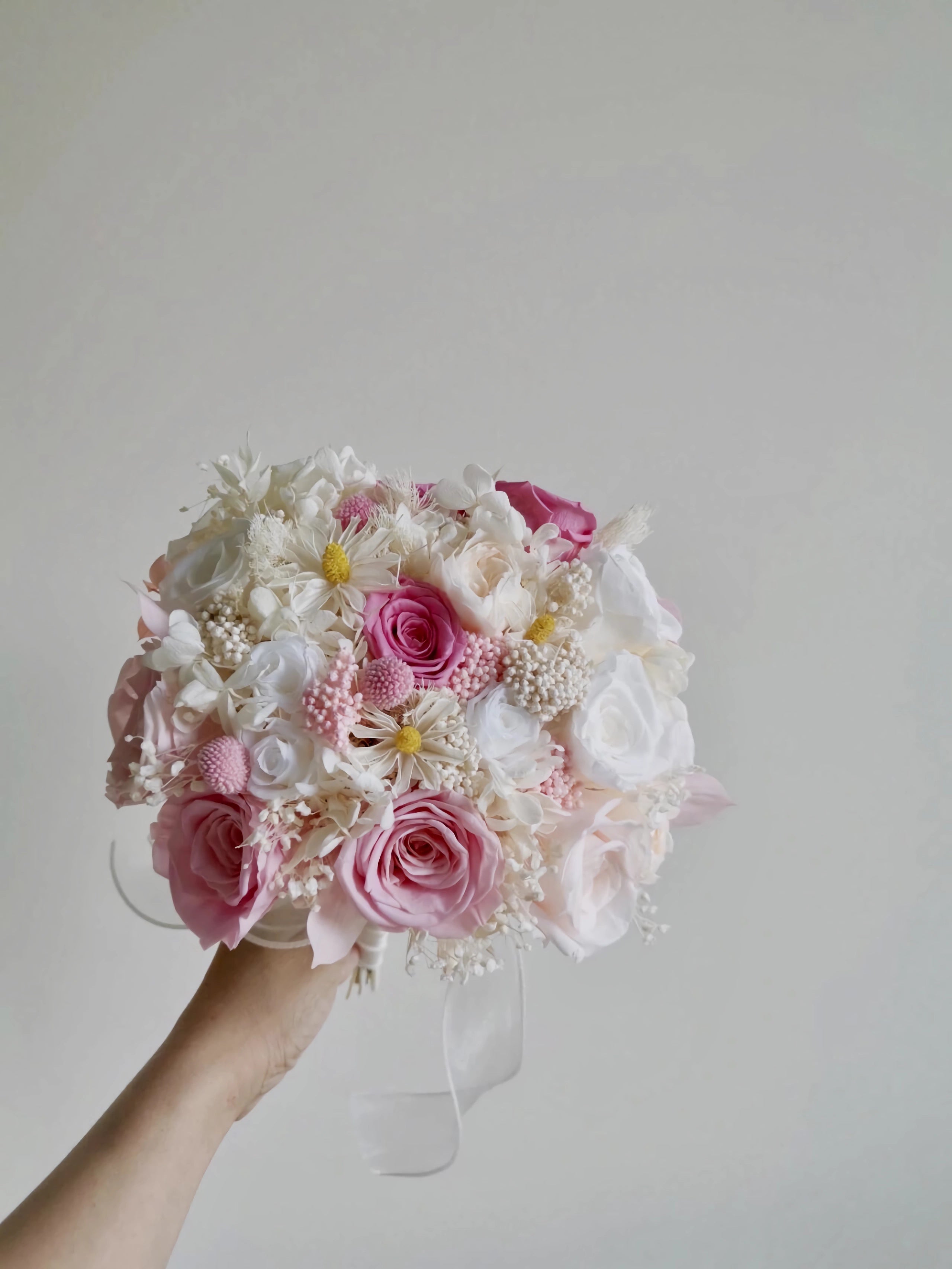 Blushing Rose Bridal Bouquet - Preserved Flower Wedding Bouquet