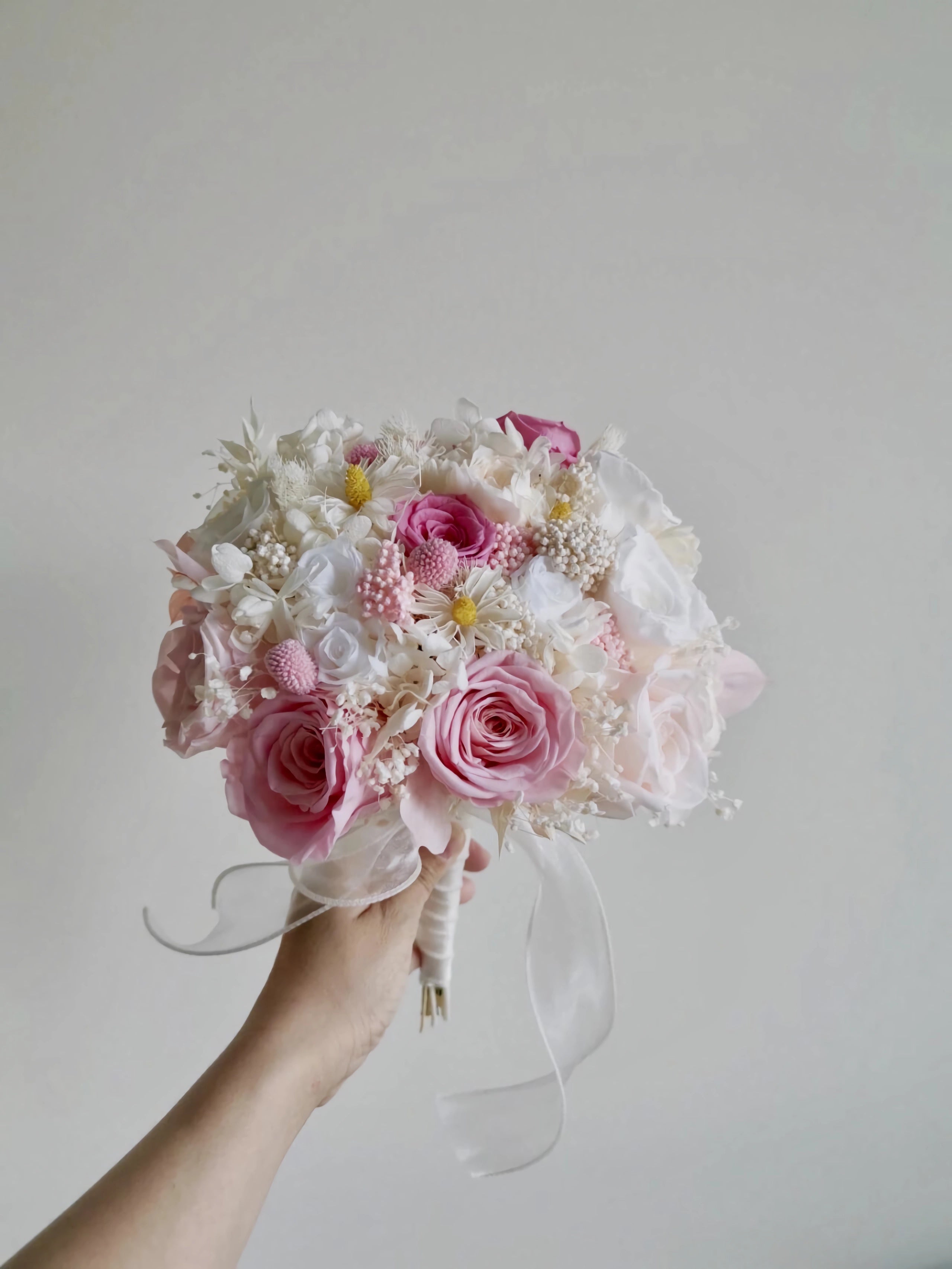 Blushing Rose Bridal Bouquet - Preserved Flower Wedding Bouquet