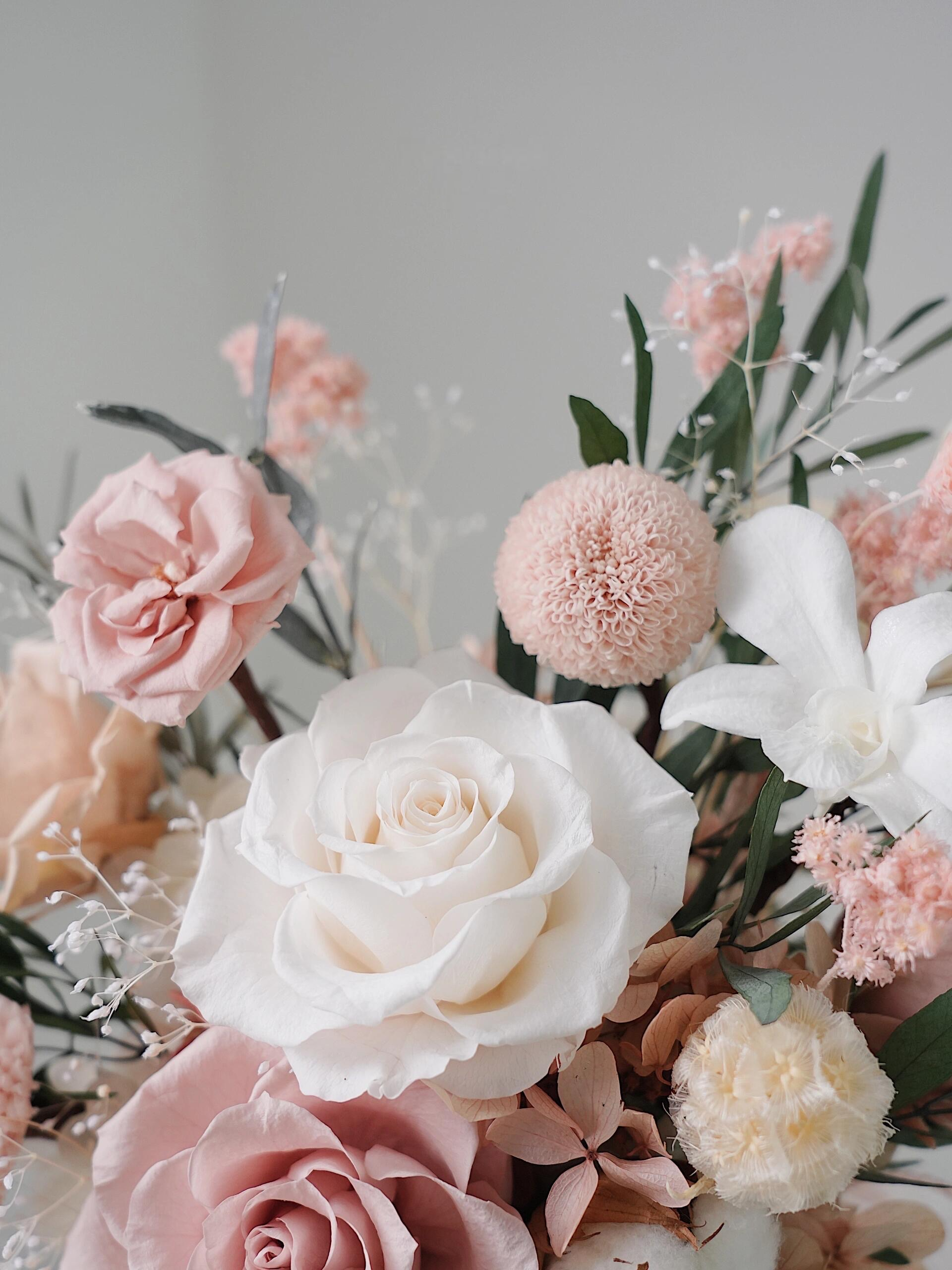 Blushing Beauty Bridal Bouquet - Preserved Flower Wedding Bouquet