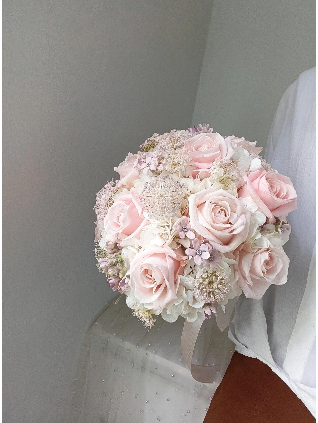 Blush Elegance Bridal Bouquet - Preserved Flower Wedding Bouquet