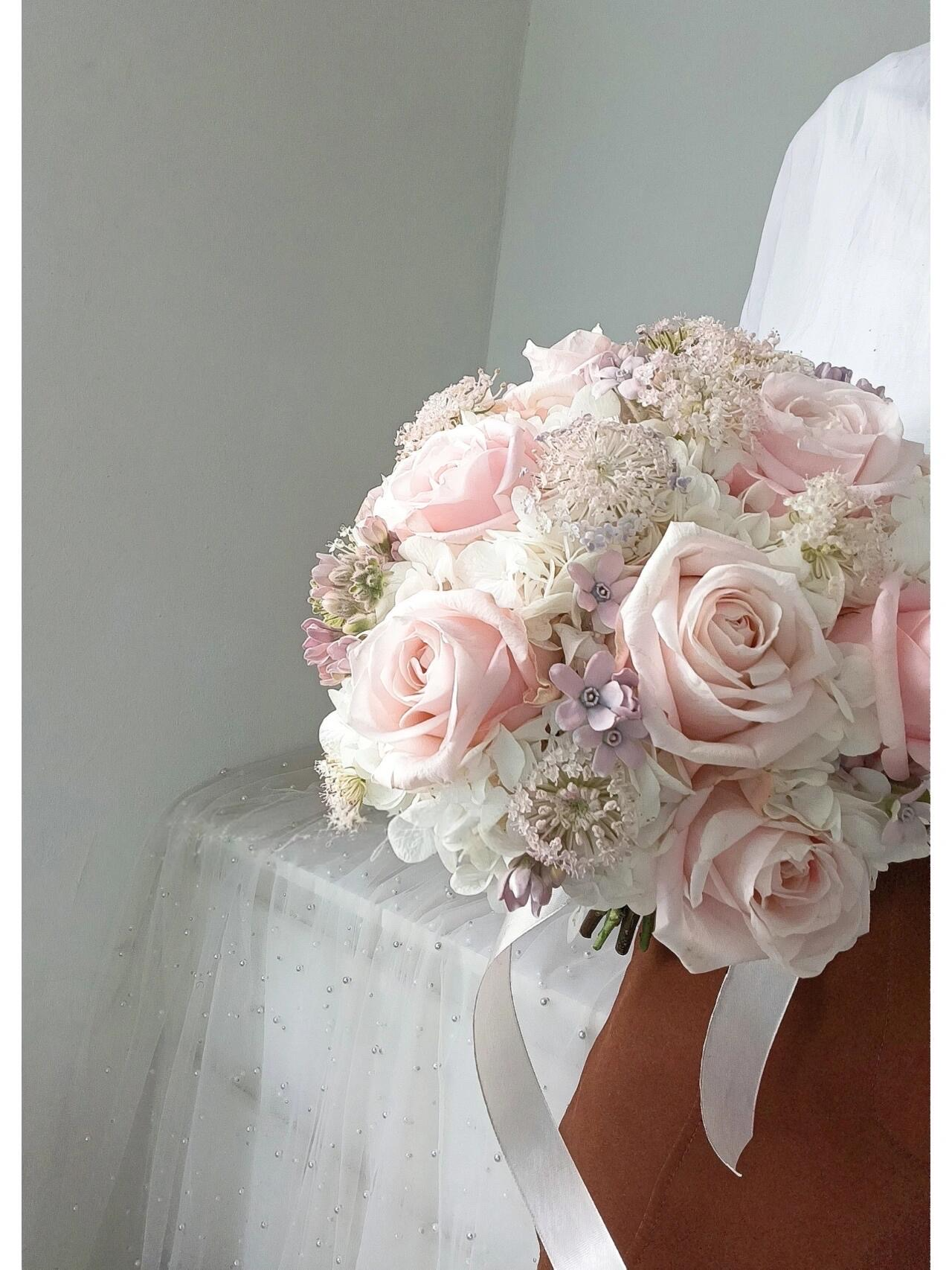 Blush Elegance Bridal Bouquet - Preserved Flower Wedding Bouquet