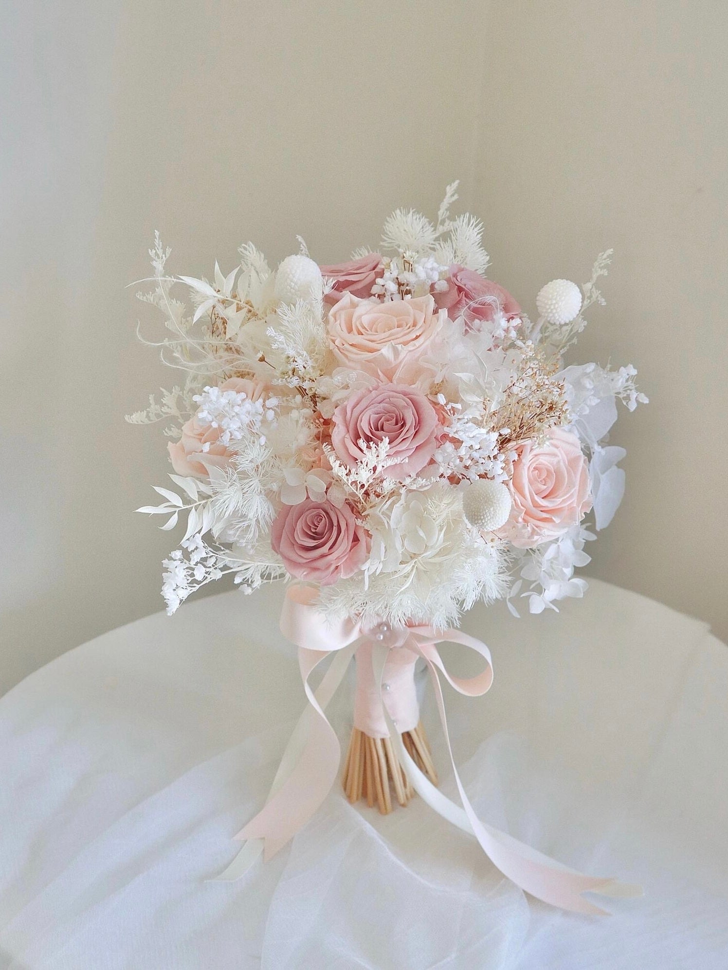 Blushing Bride Bridal Bouquet - Preserved Flower Wedding Bouquet