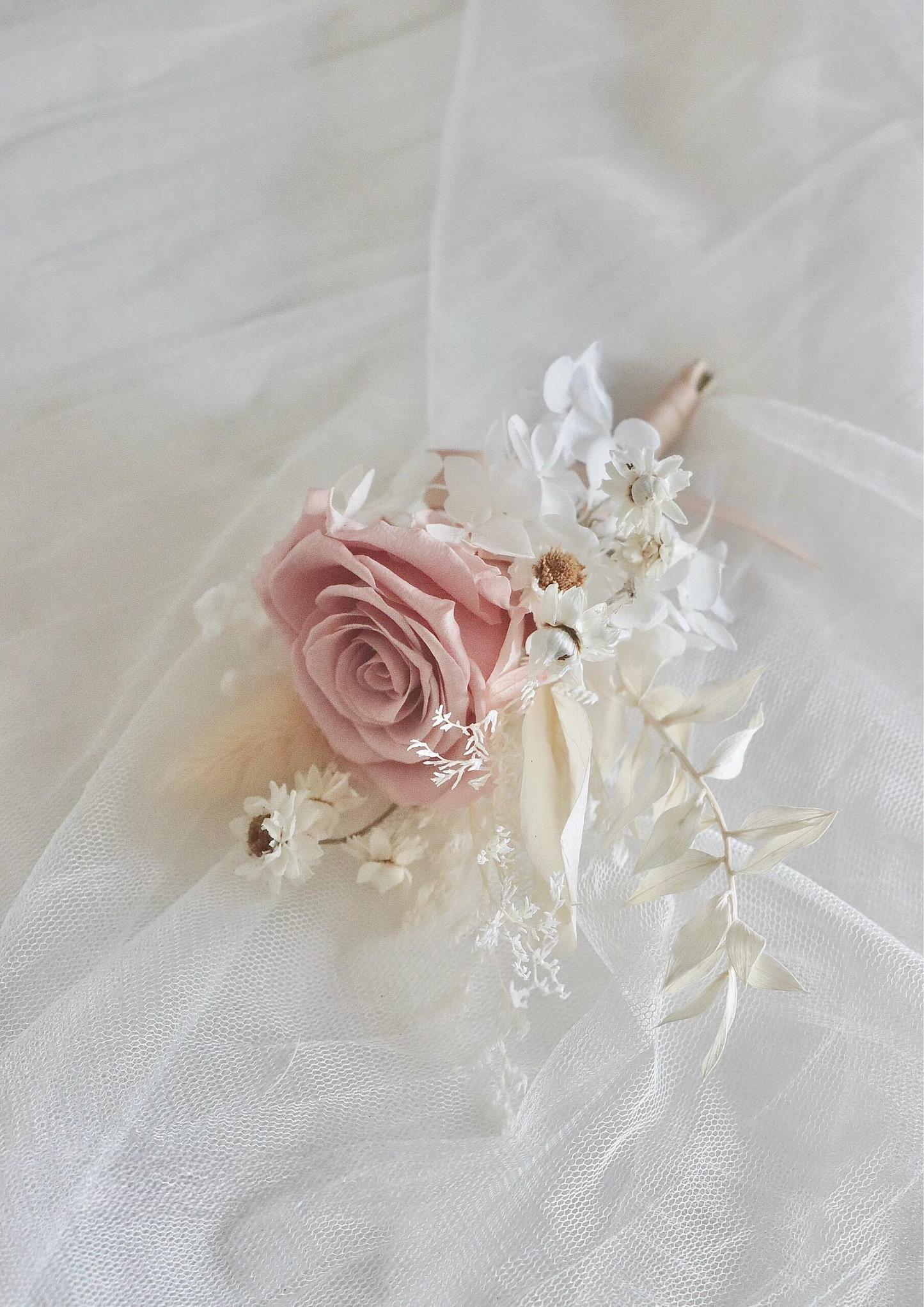 Boutonniere With Dusty Pink Rose