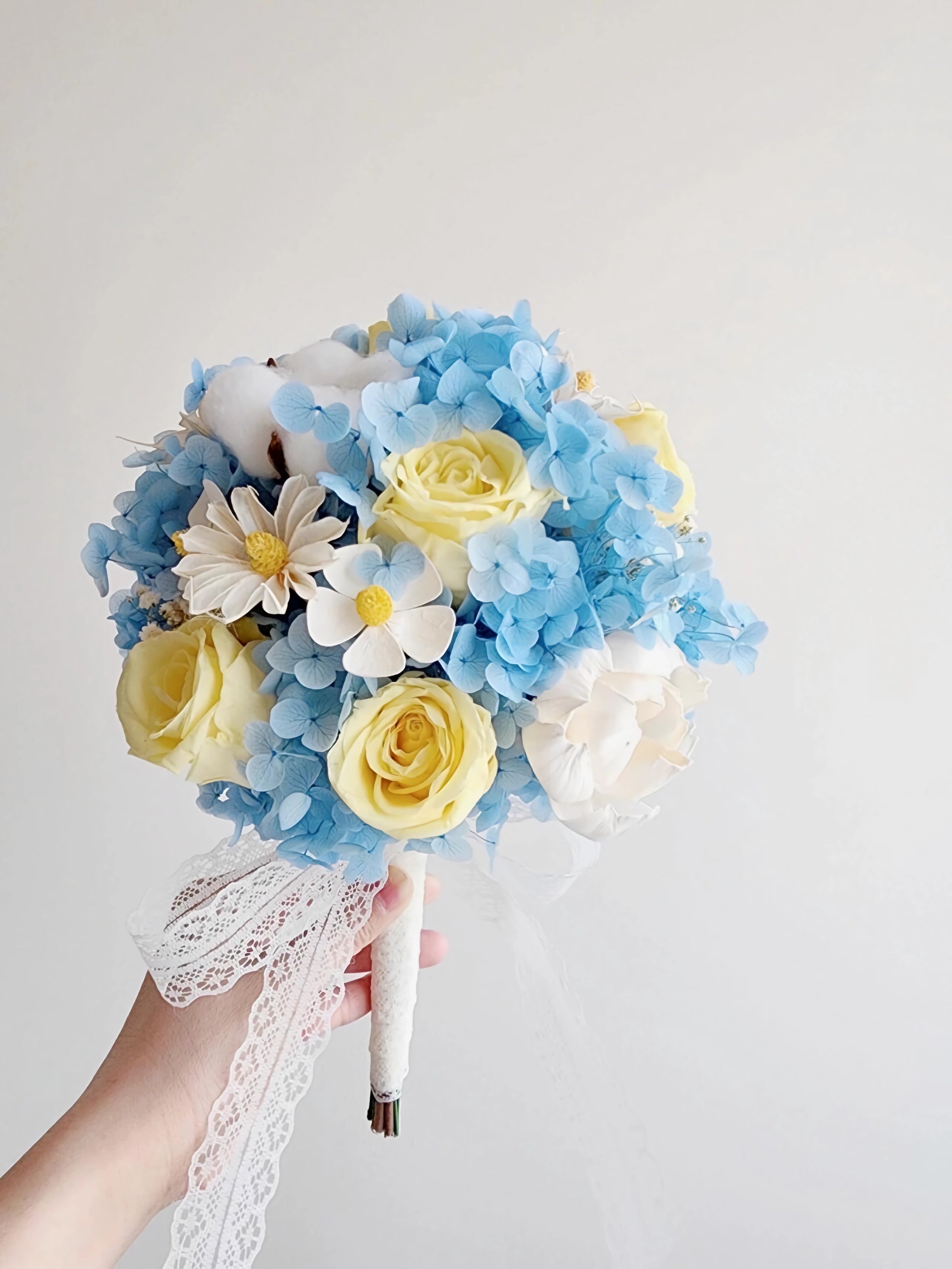 Sky Dream Bridal Bouquet - Preserved Flower Wedding Bouquet