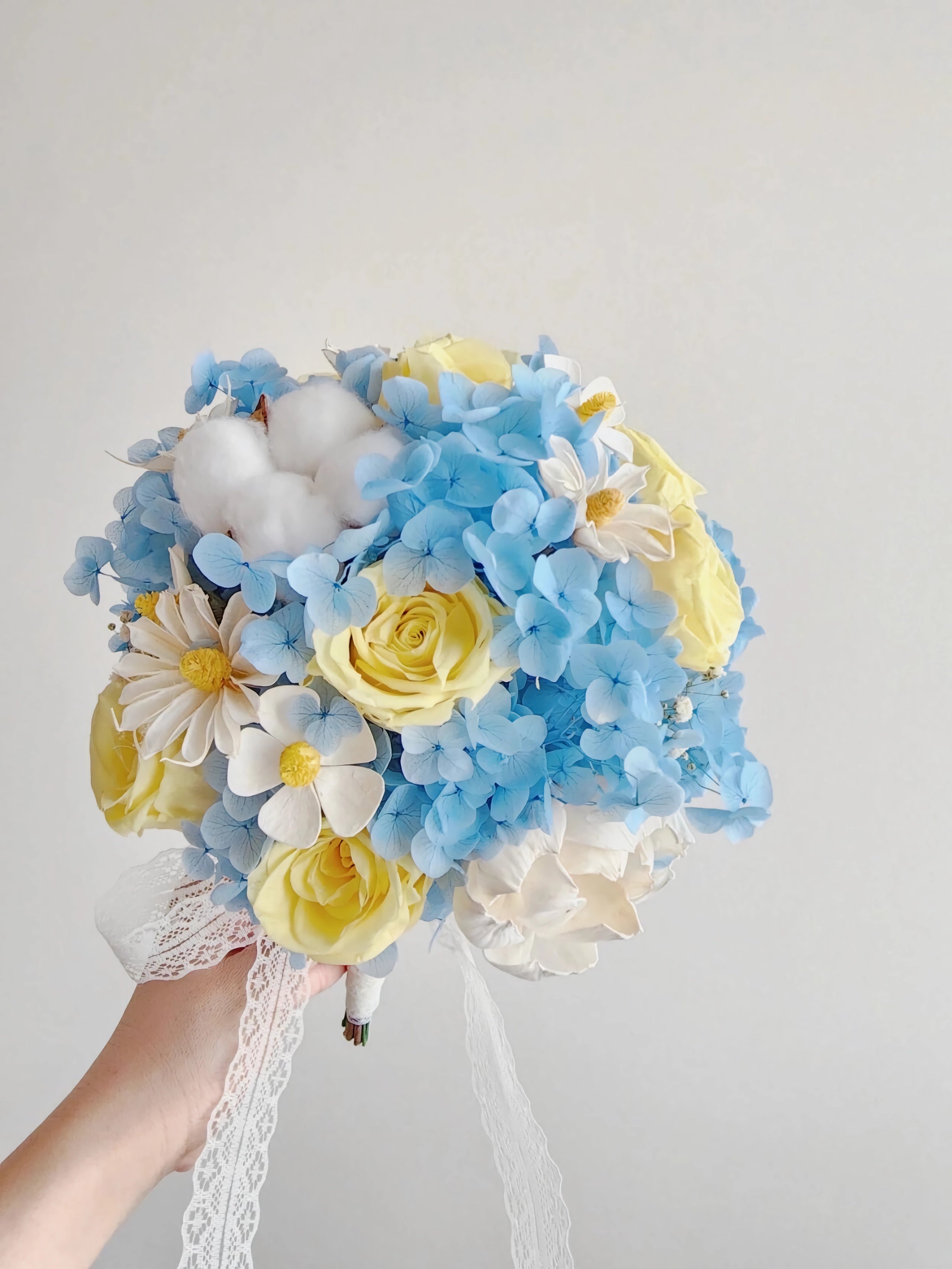 Sky Dream Bridal Bouquet - Preserved Flower Wedding Bouquet