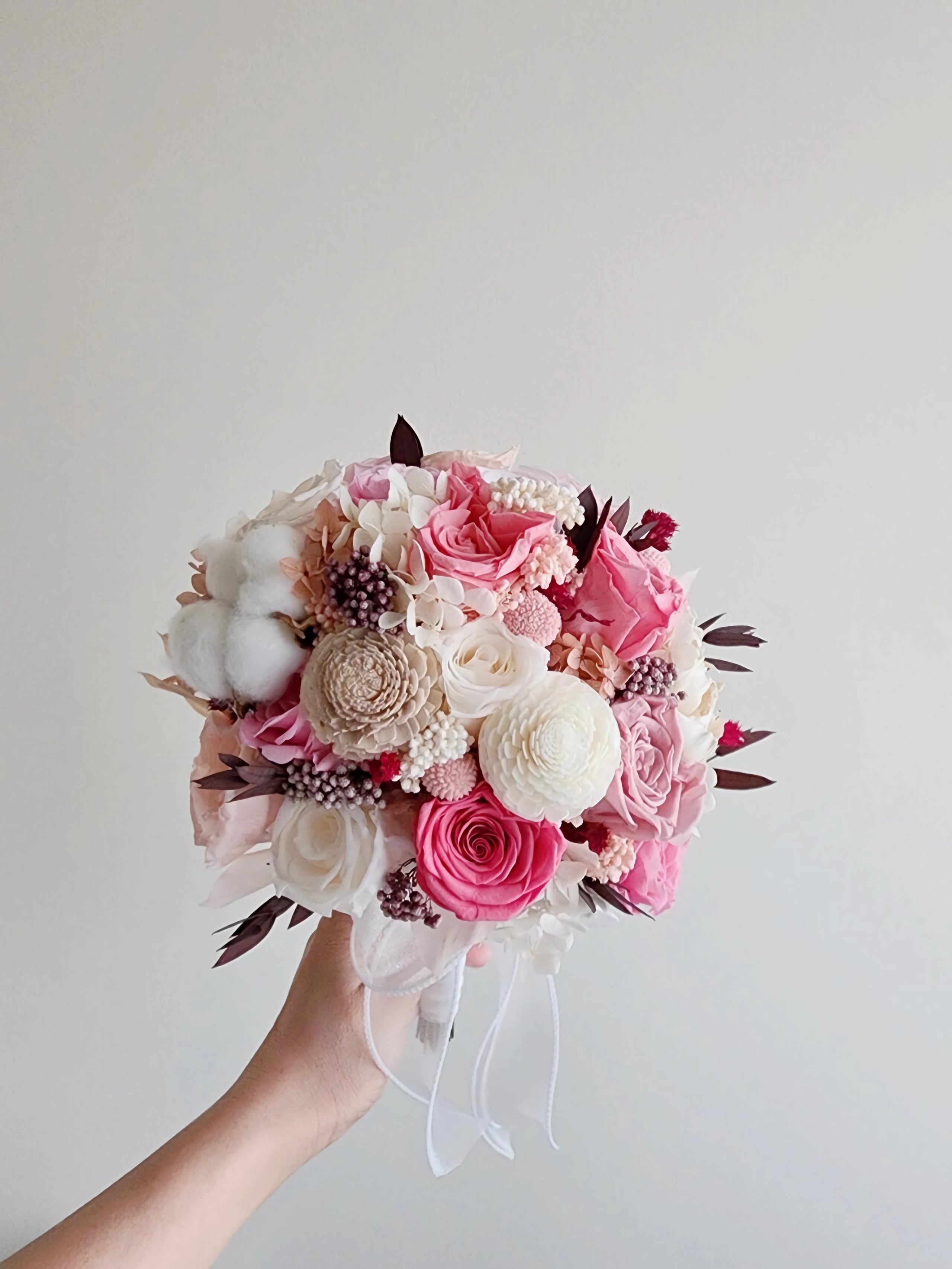 Blushing Bride Bridal Bouquet - Preserved Flower Wedding Bouquet