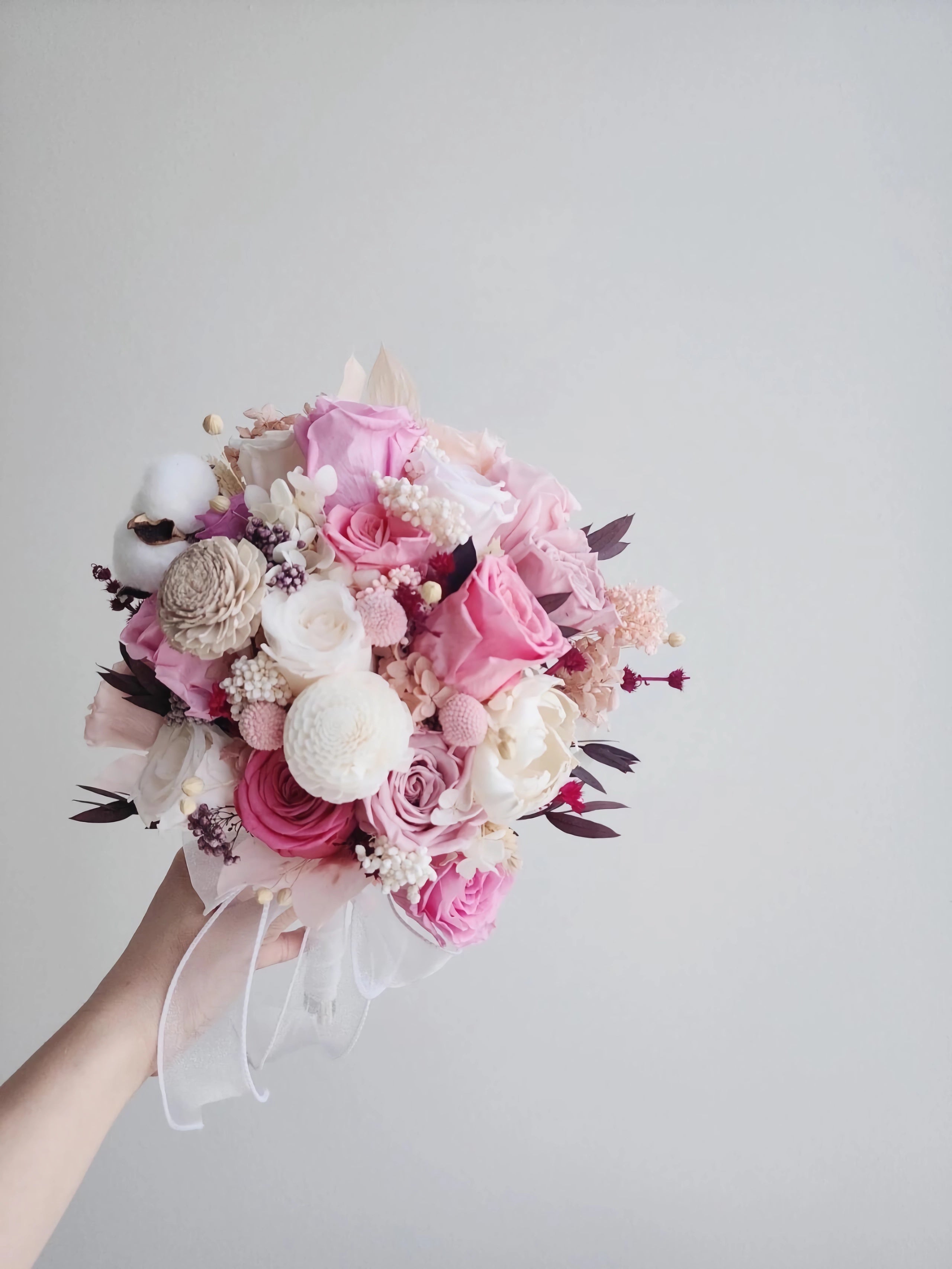 Blushing Bride Bridal Bouquet - Preserved Flower Wedding Bouquet