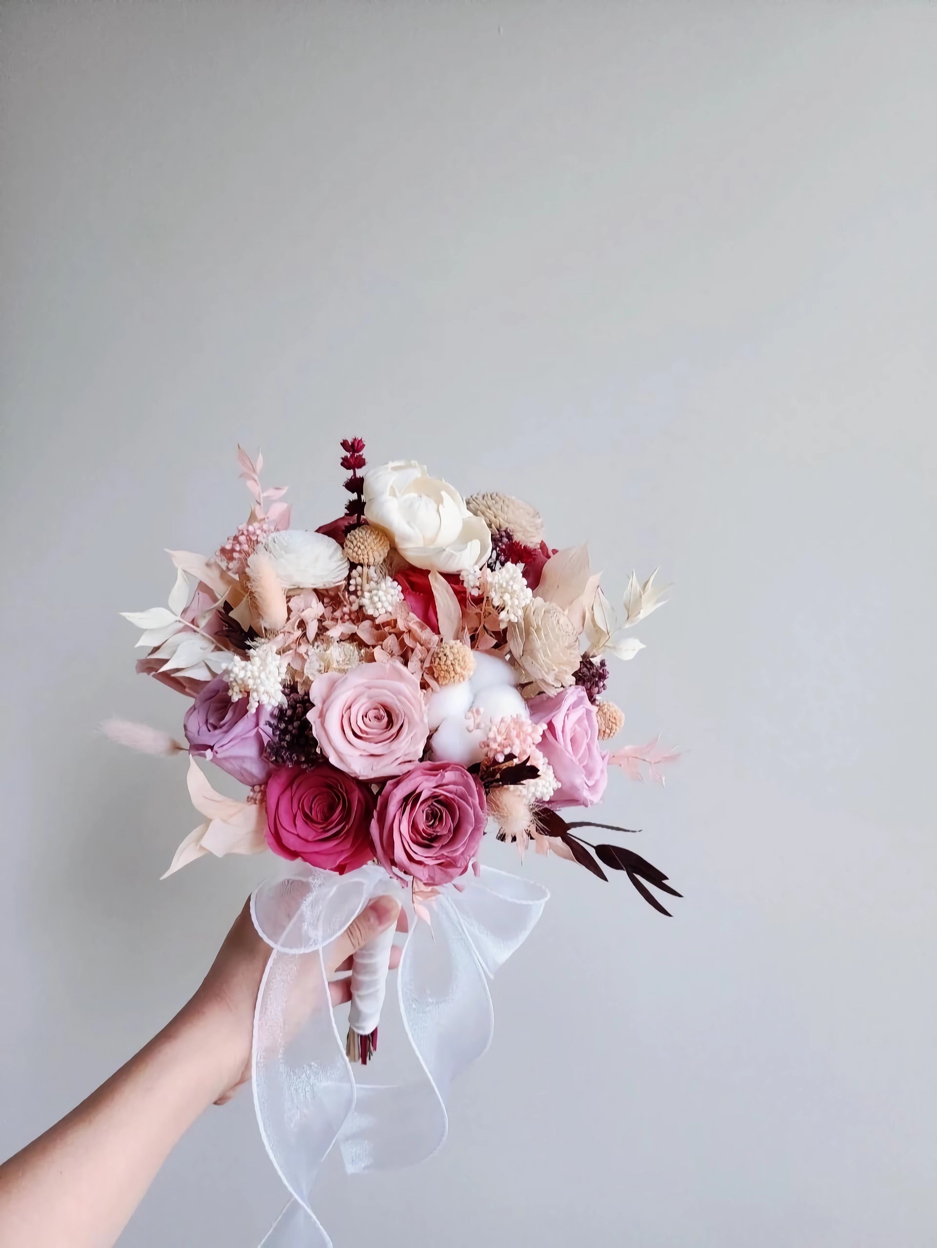 Radiant Rose Bridal Bouquet - Preserved Flower Wedding Bouquet