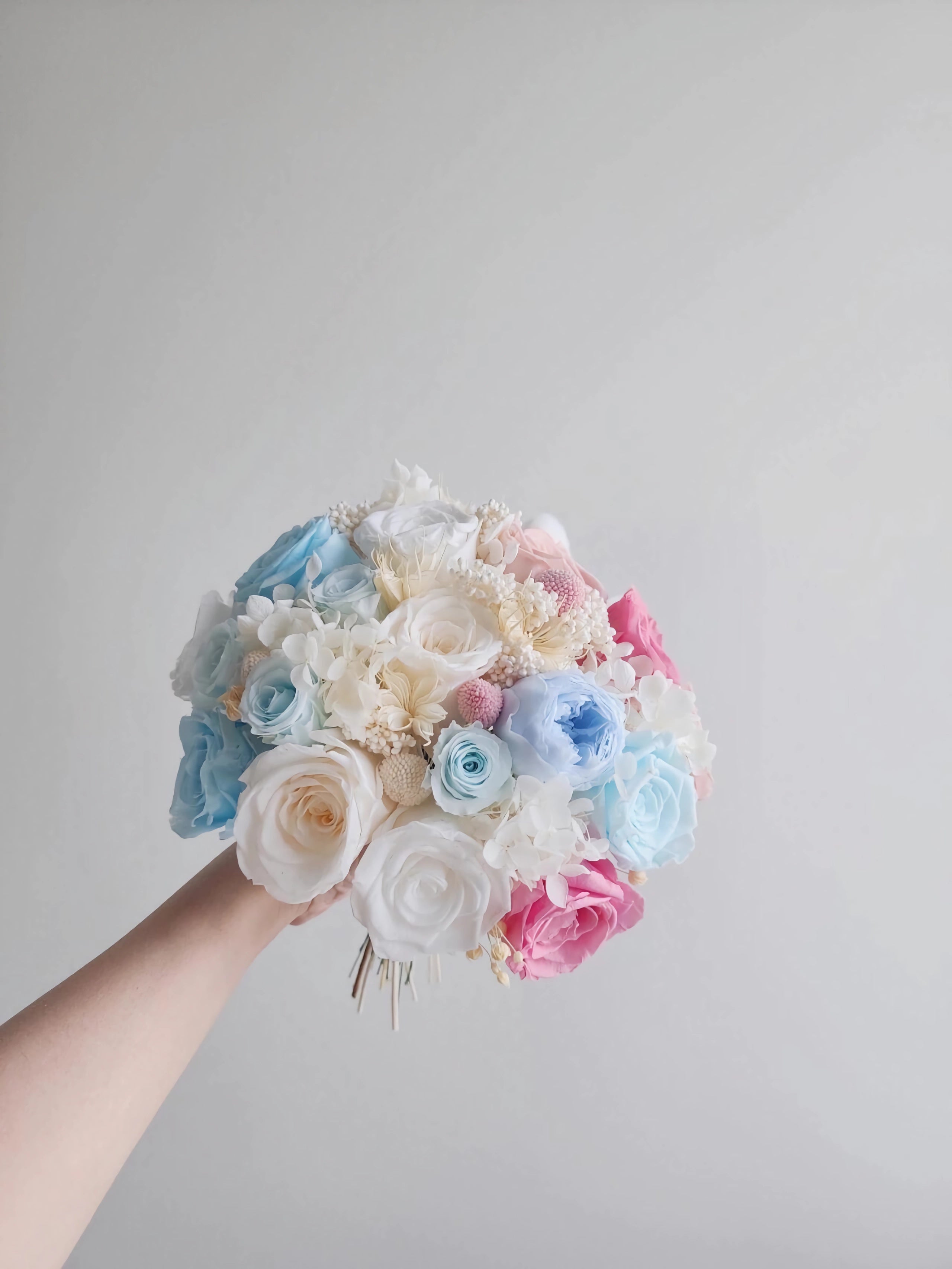 Dreamy Pastel Bridal Bouquet - Preserved Flower Wedding Bouquet