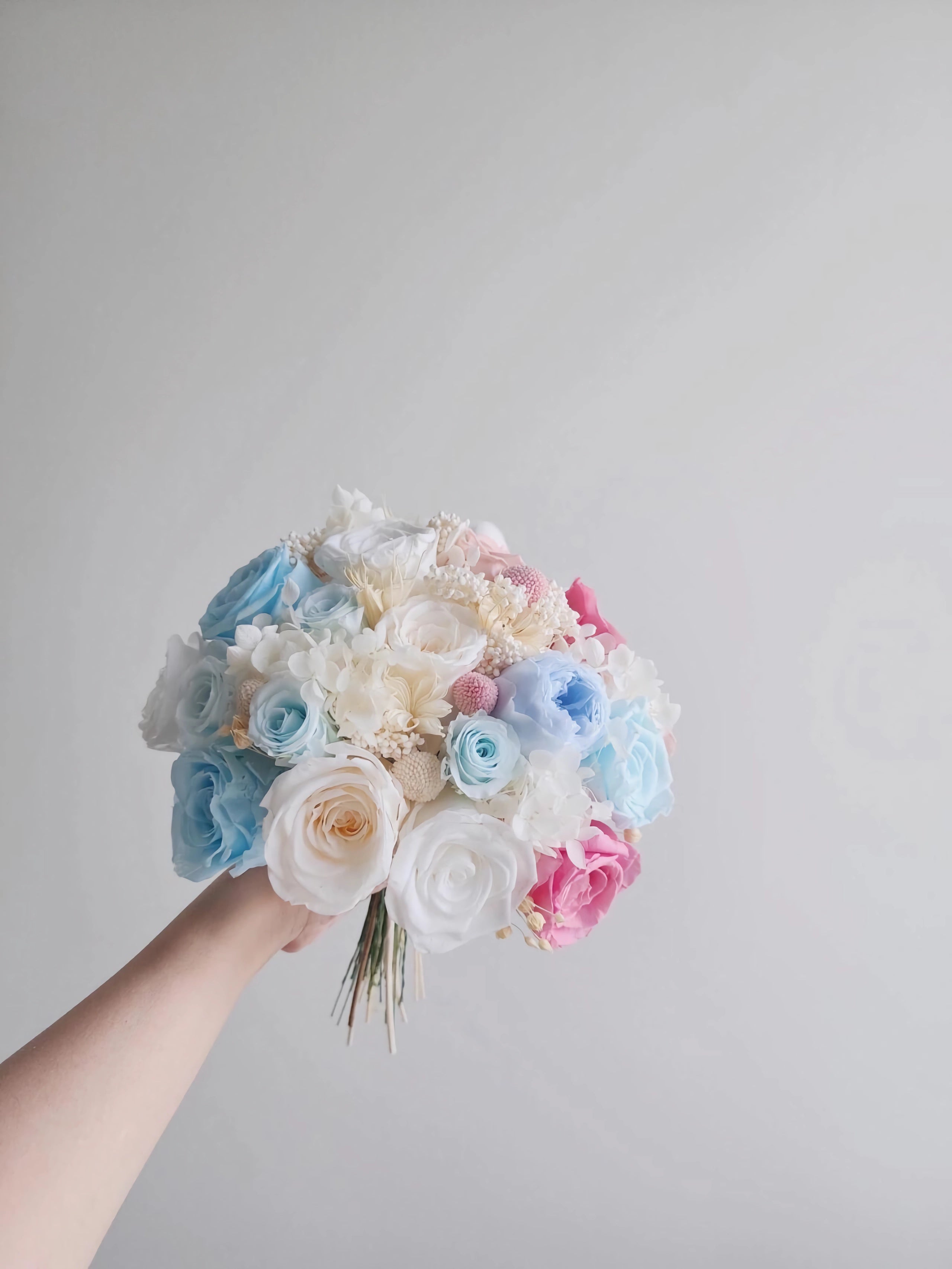 Dreamy Pastel Bridal Bouquet - Preserved Flower Wedding Bouquet