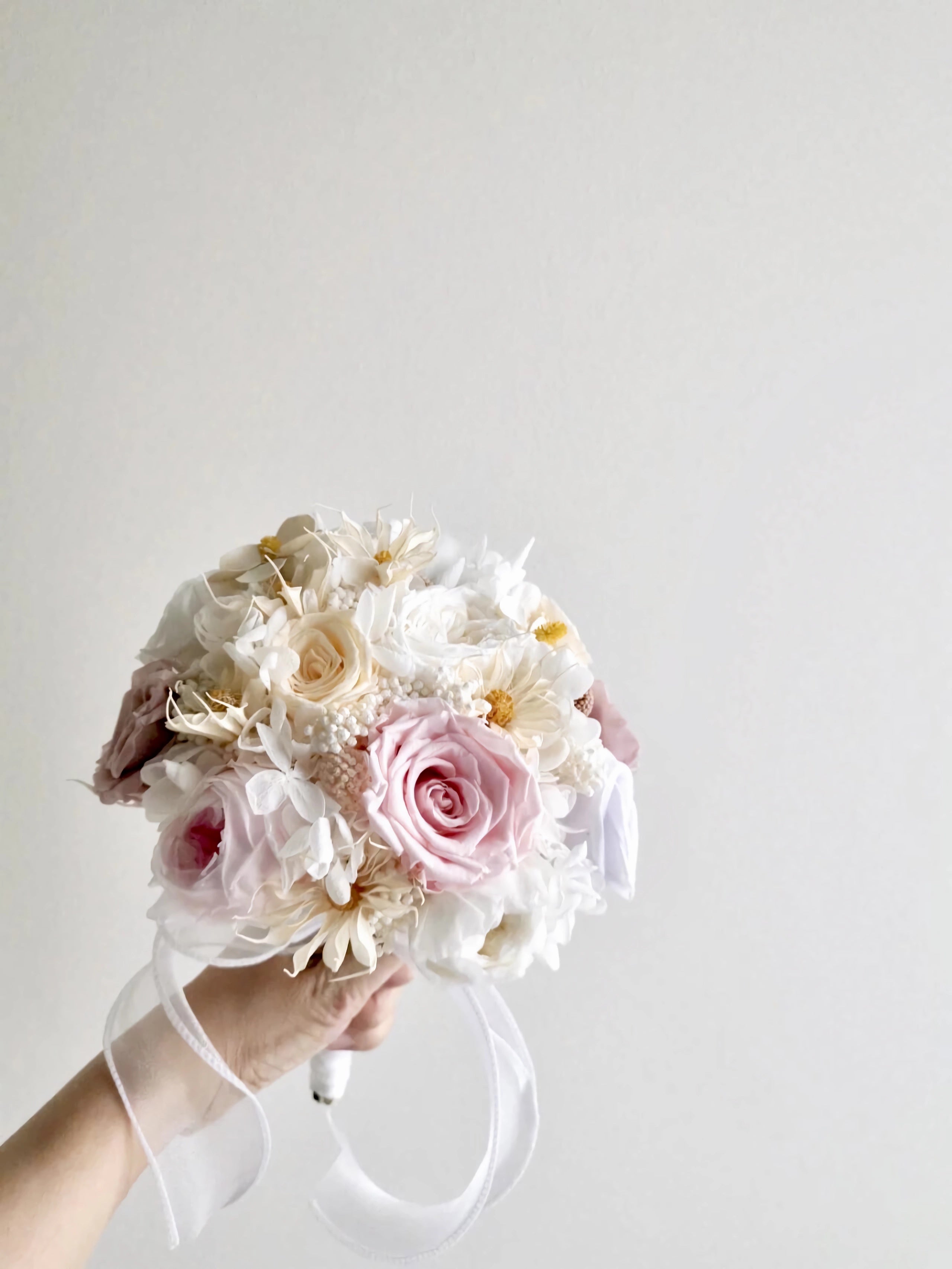 Pure Elegance Bridal Bouquet - Preserved Flower Wedding Bouquet