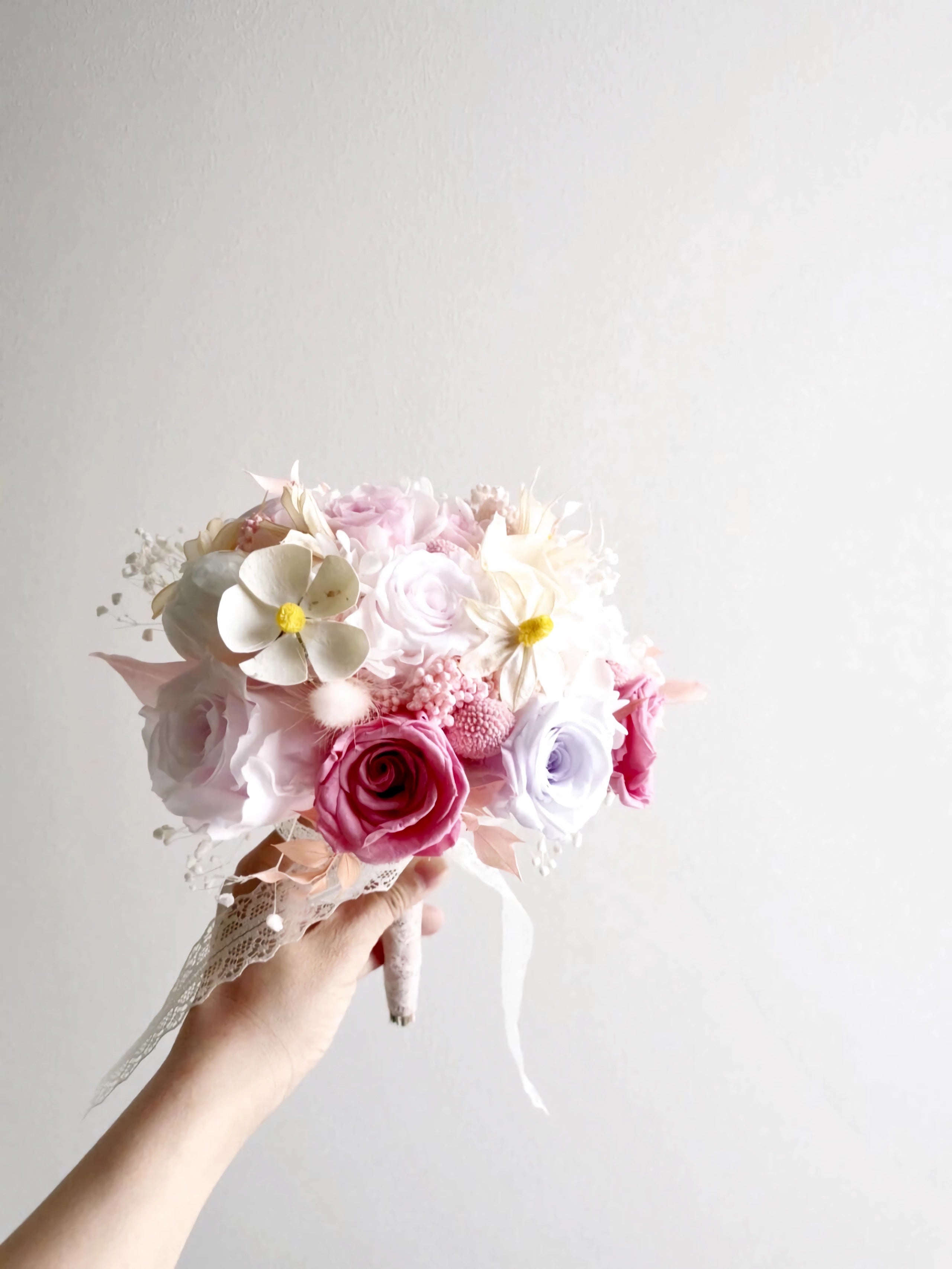 Sweet Peony Bridal Bouquet - Preserved Flower Wedding Bouquet