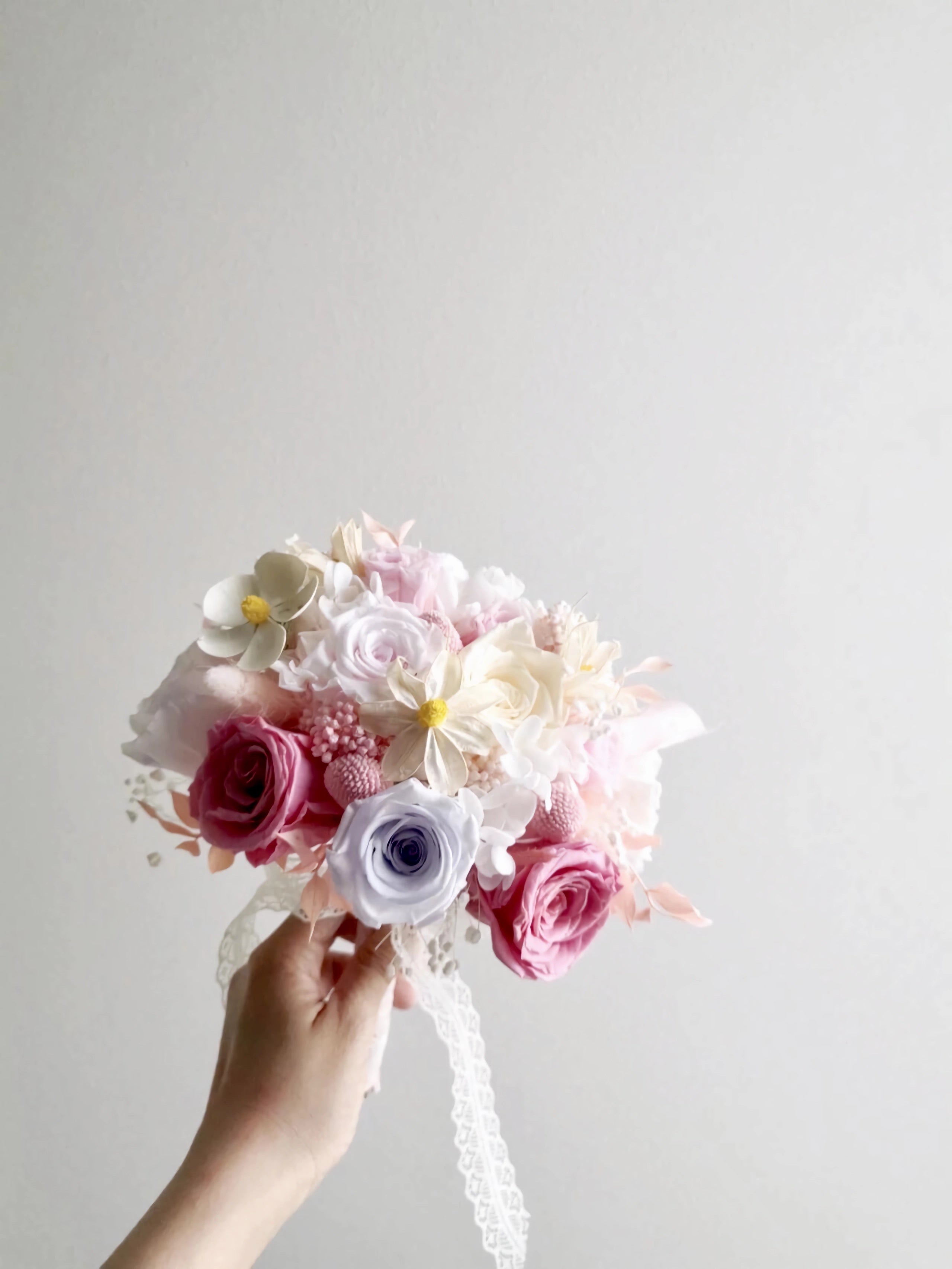 Sweet Peony Bridal Bouquet - Preserved Flower Wedding Bouquet