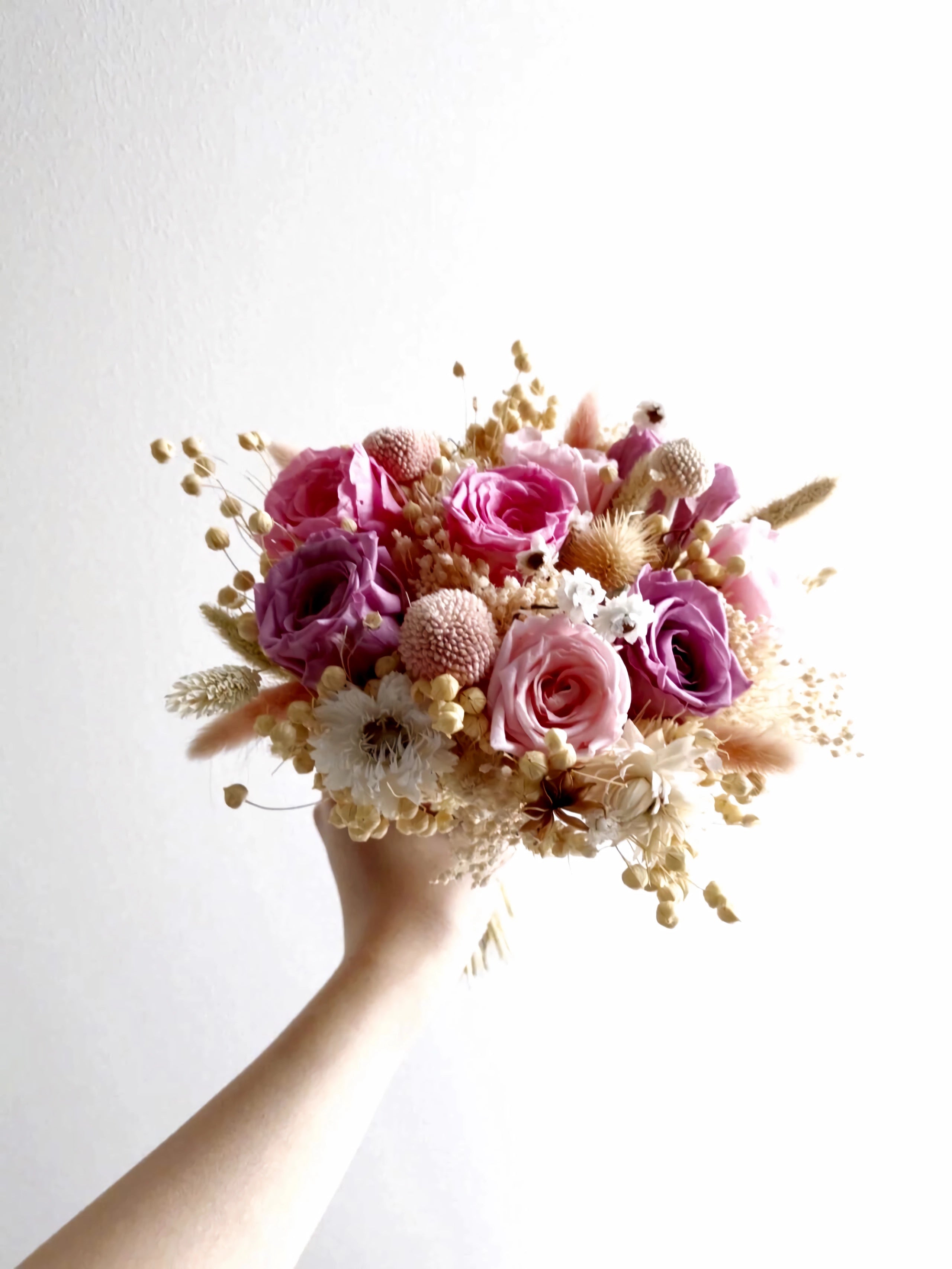 Rustic Charm Bridal Bouquet - Preserved Flower Wedding Bouquet