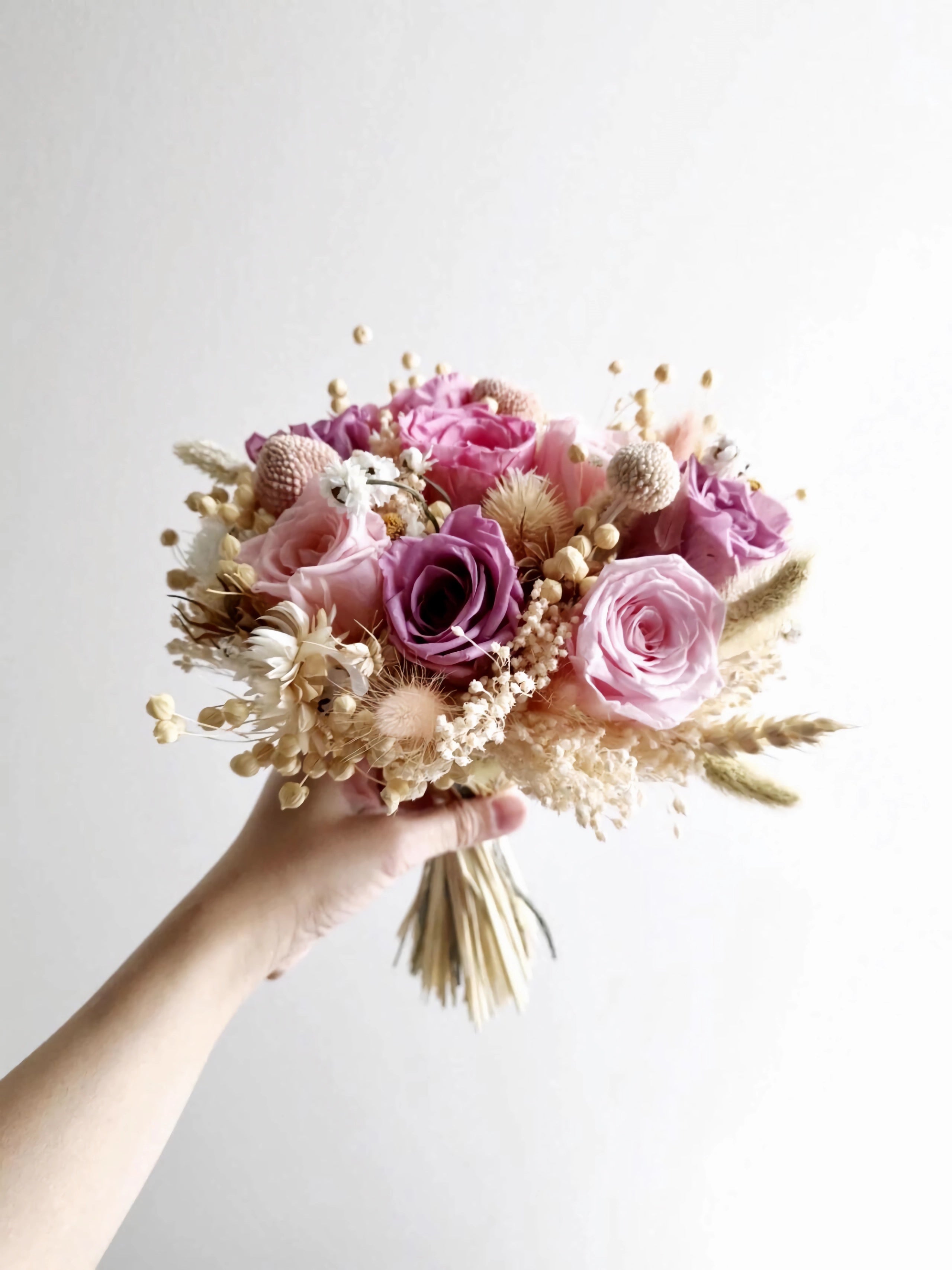 Rustic Charm Bridal Bouquet - Preserved Flower Wedding Bouquet