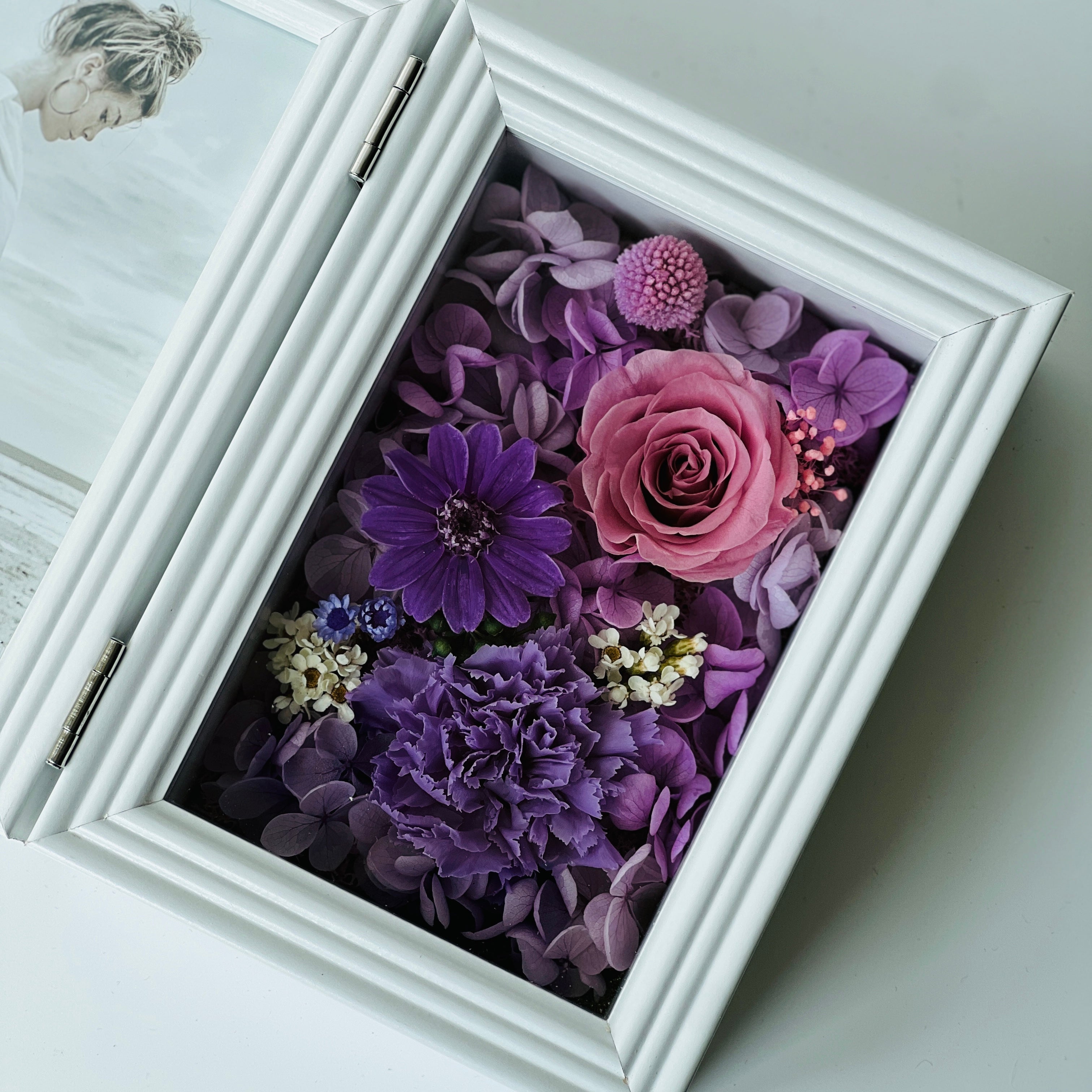 Preserved Flower Photo Memory Box