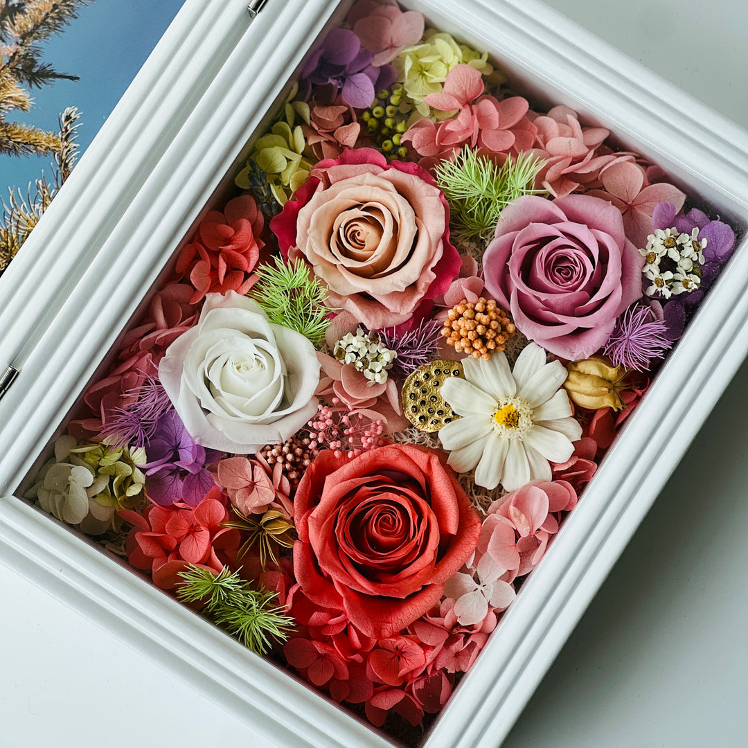 Preserved Flower Photo Memory Box