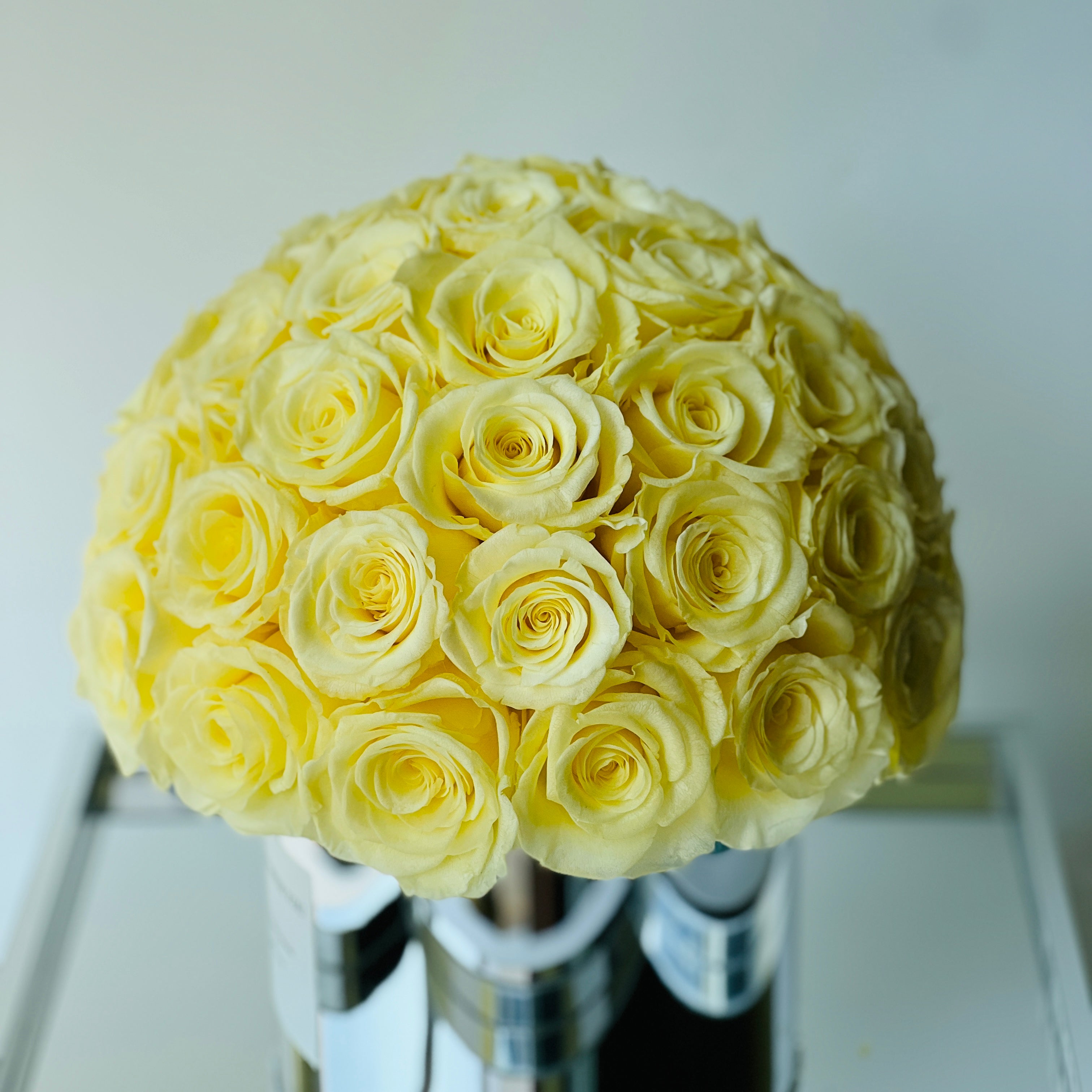 Elegant arrangement of preserved roses and eternity roses, offering everlasting beauty with soft petals and vibrant color, perfect as a forever rose gift.