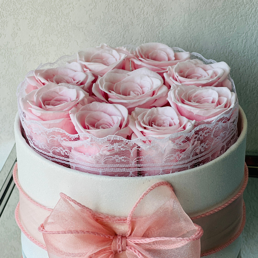 Round Floral Box - Rose