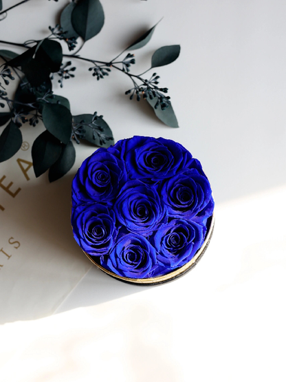 Round Floral Box With Roses - Small