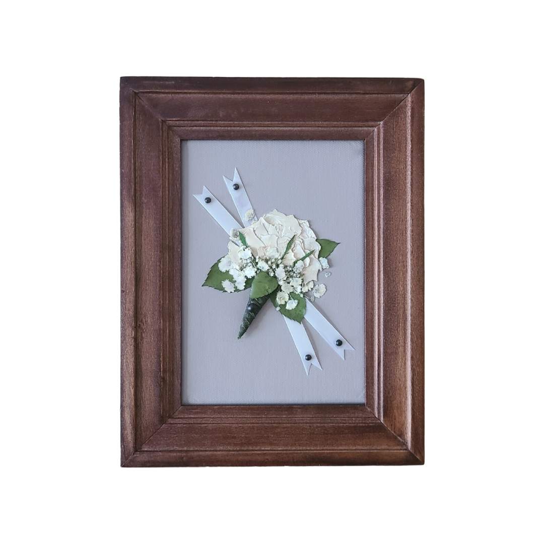 pressed frames boutonniere and corsage preservation