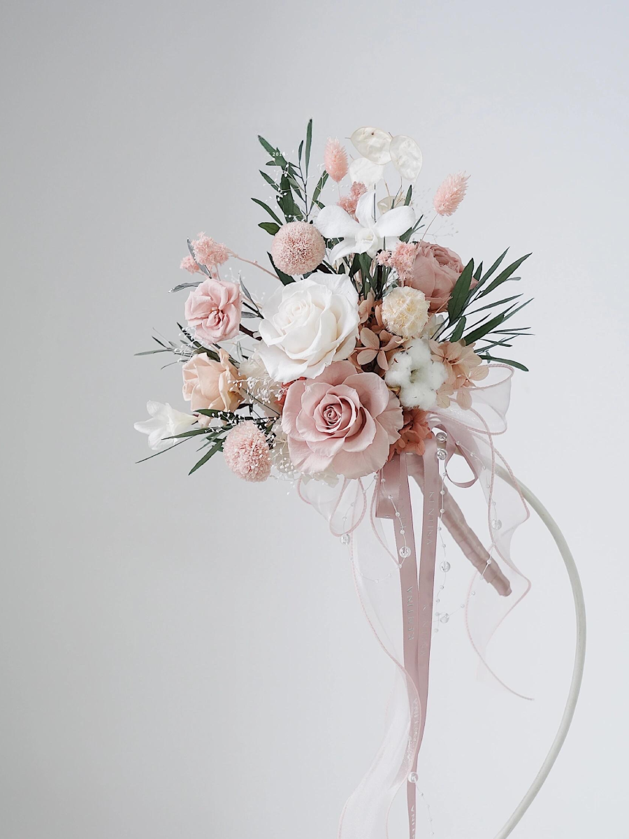 Blushing Beauty Bridal Bouquet - Preserved Flower Wedding Bouquet