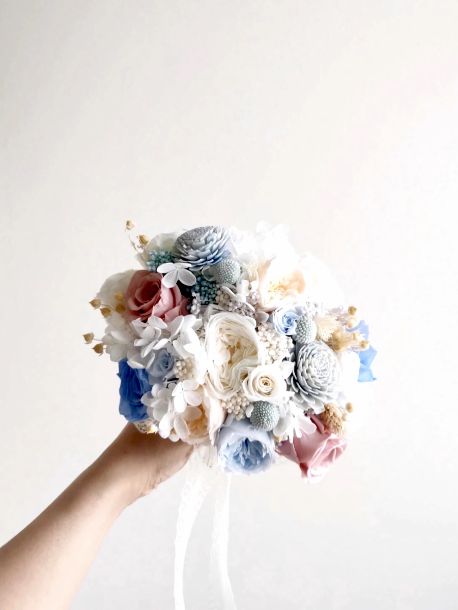 Enchanted Garden Bridal Bouquet - Preserved Flower Wedding Bouquet