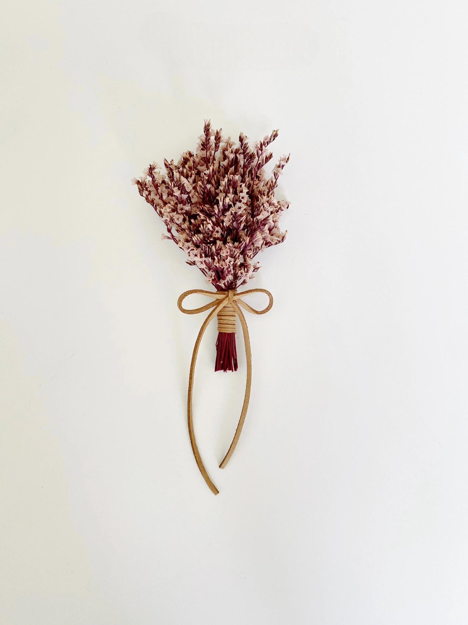 Rustic wedding boutonniere set with preserved dried flowers
