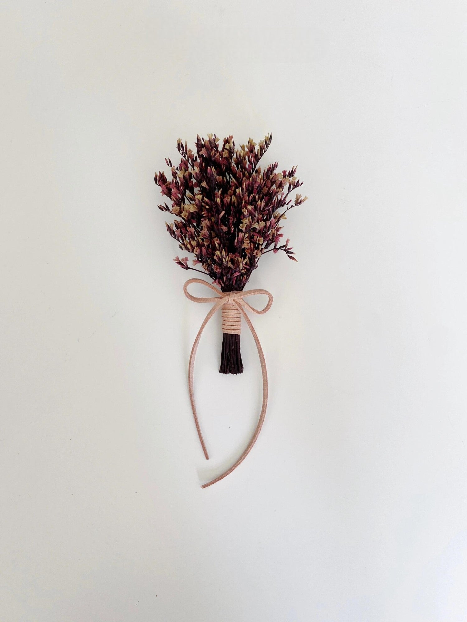 Rustic wedding boutonniere set with preserved dried flowers
